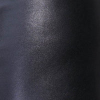 Box Pleat Midi Skirt In Black Leather