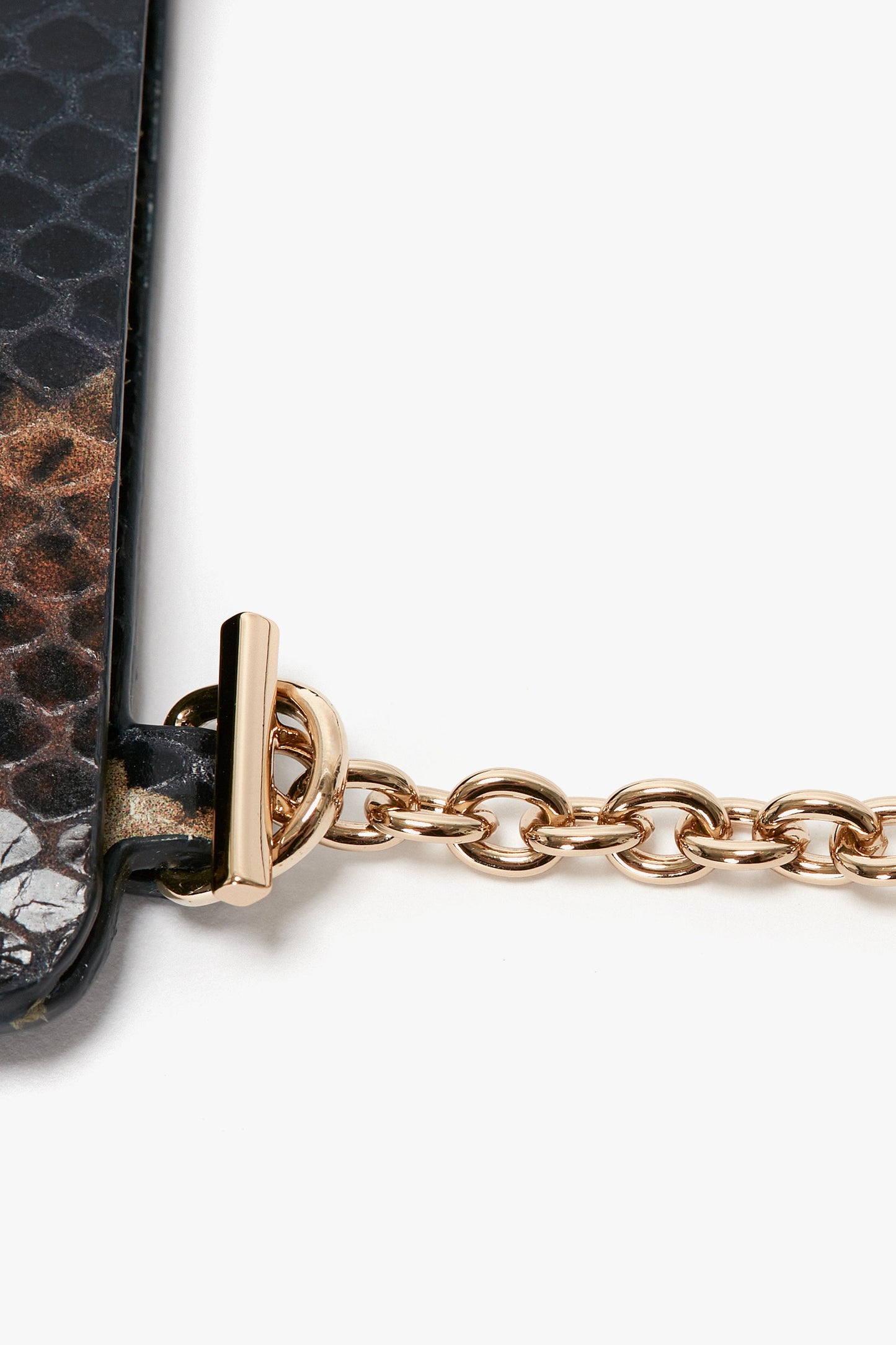 Iphone Pouch In Navy-Brown Leather
