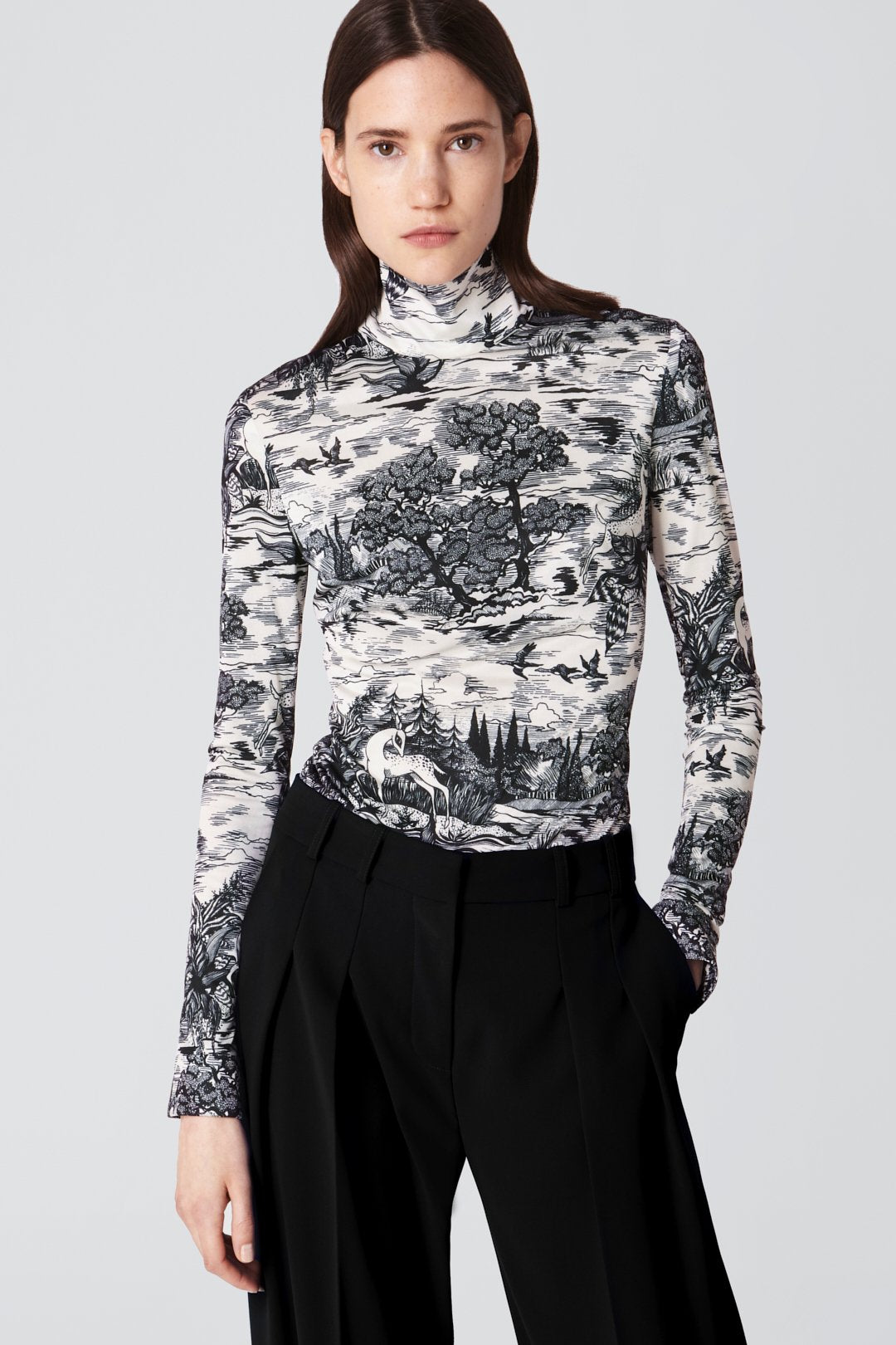 Pleat Front Fluid Trouser