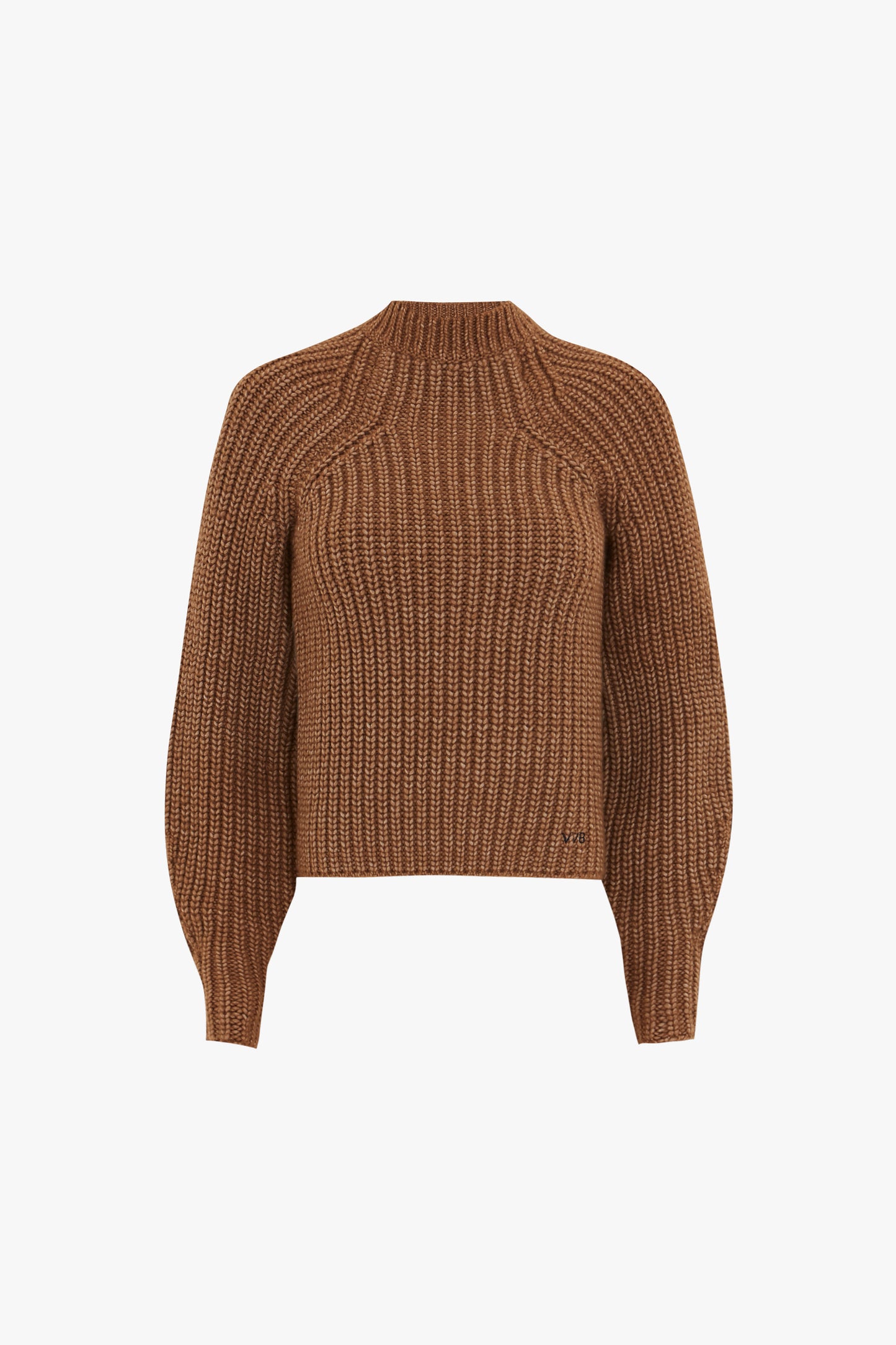 Bell-sleeve Jumper in Caramel Brown