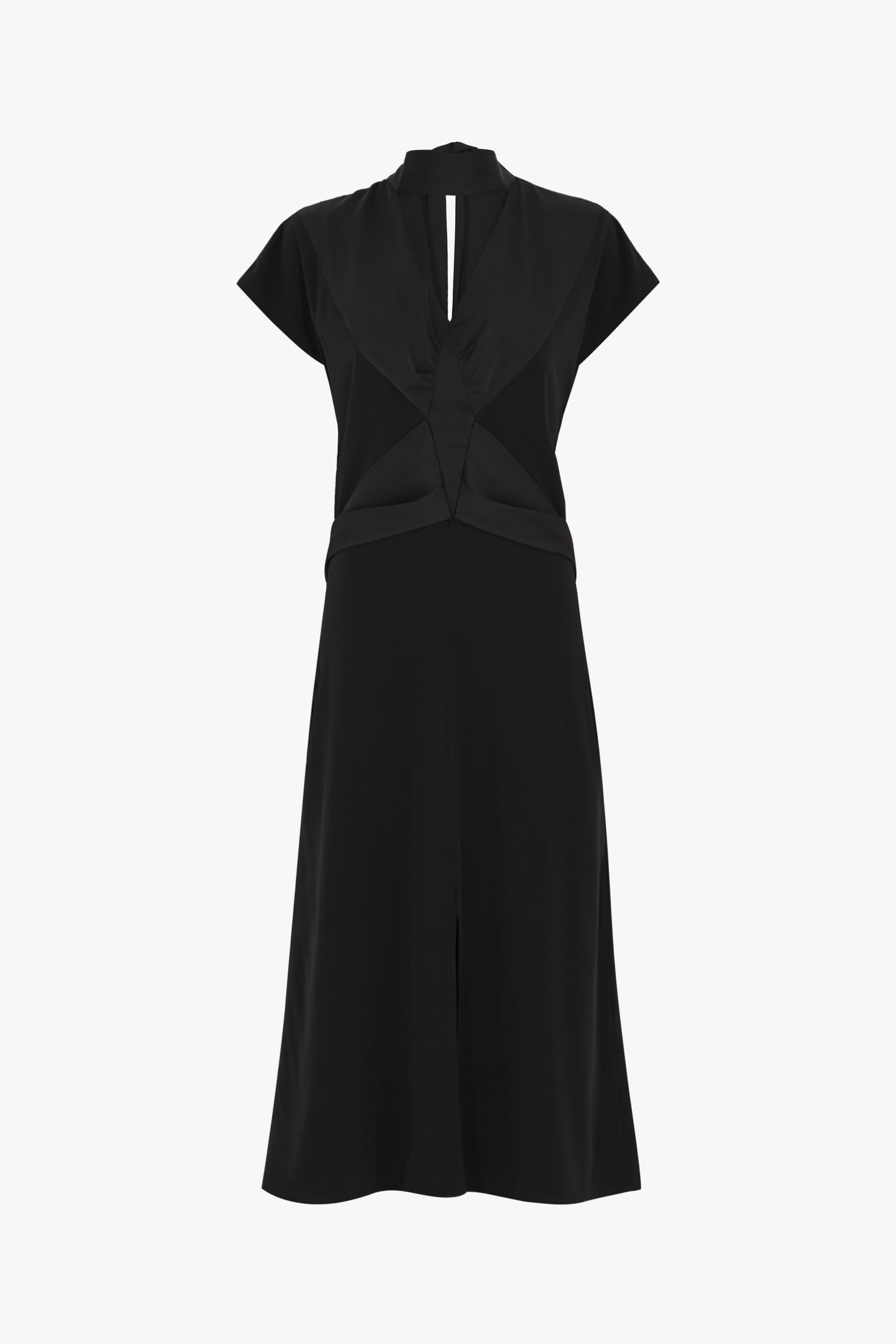 Diamond Drape Dress in Black