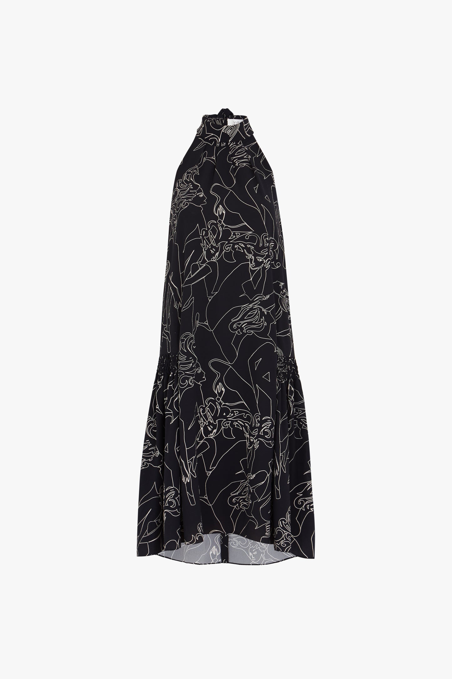 Smocked Hip Dress in Cabaret Print