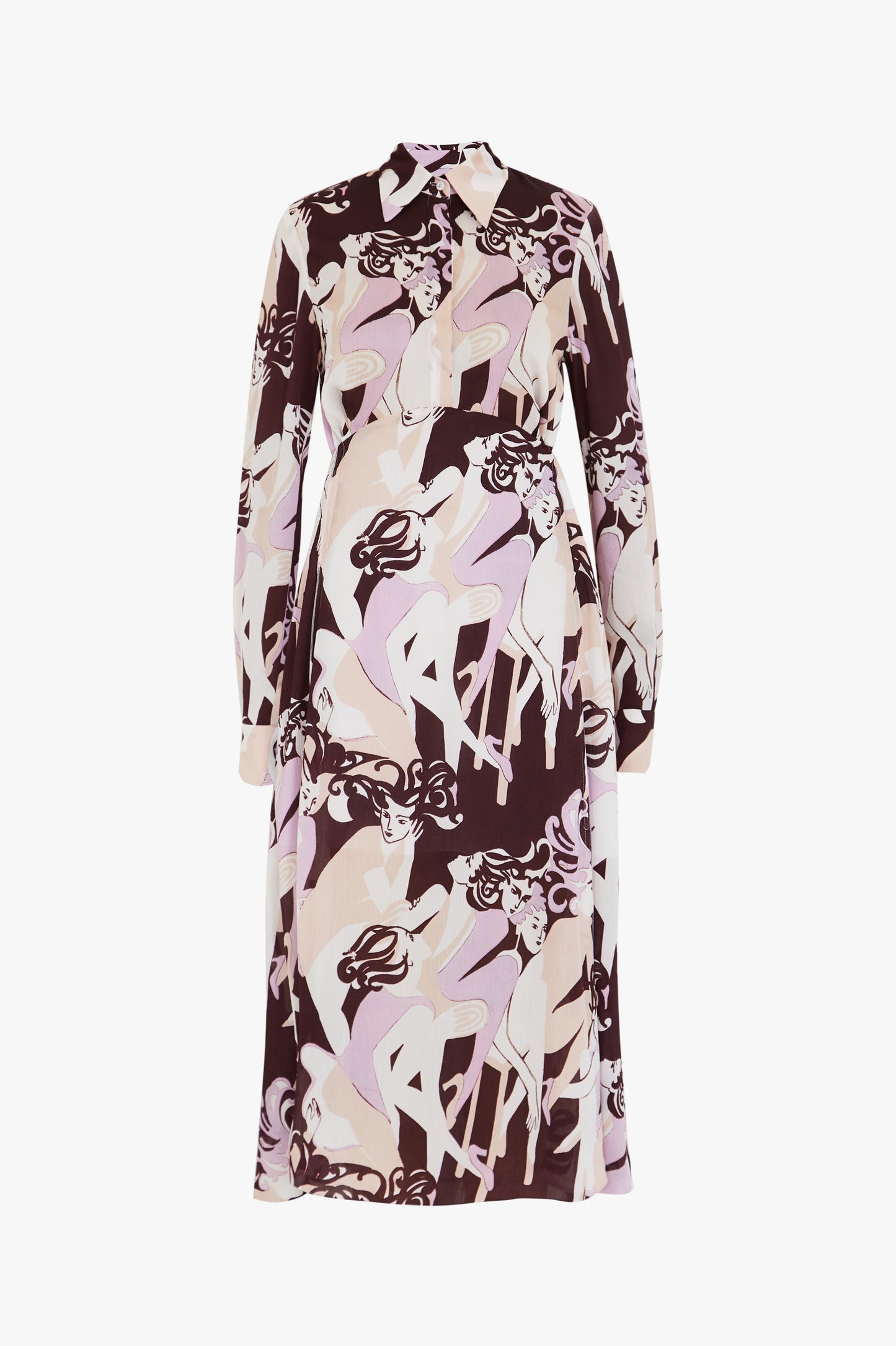Button-front Midi Dress in Cabaret Multi Print