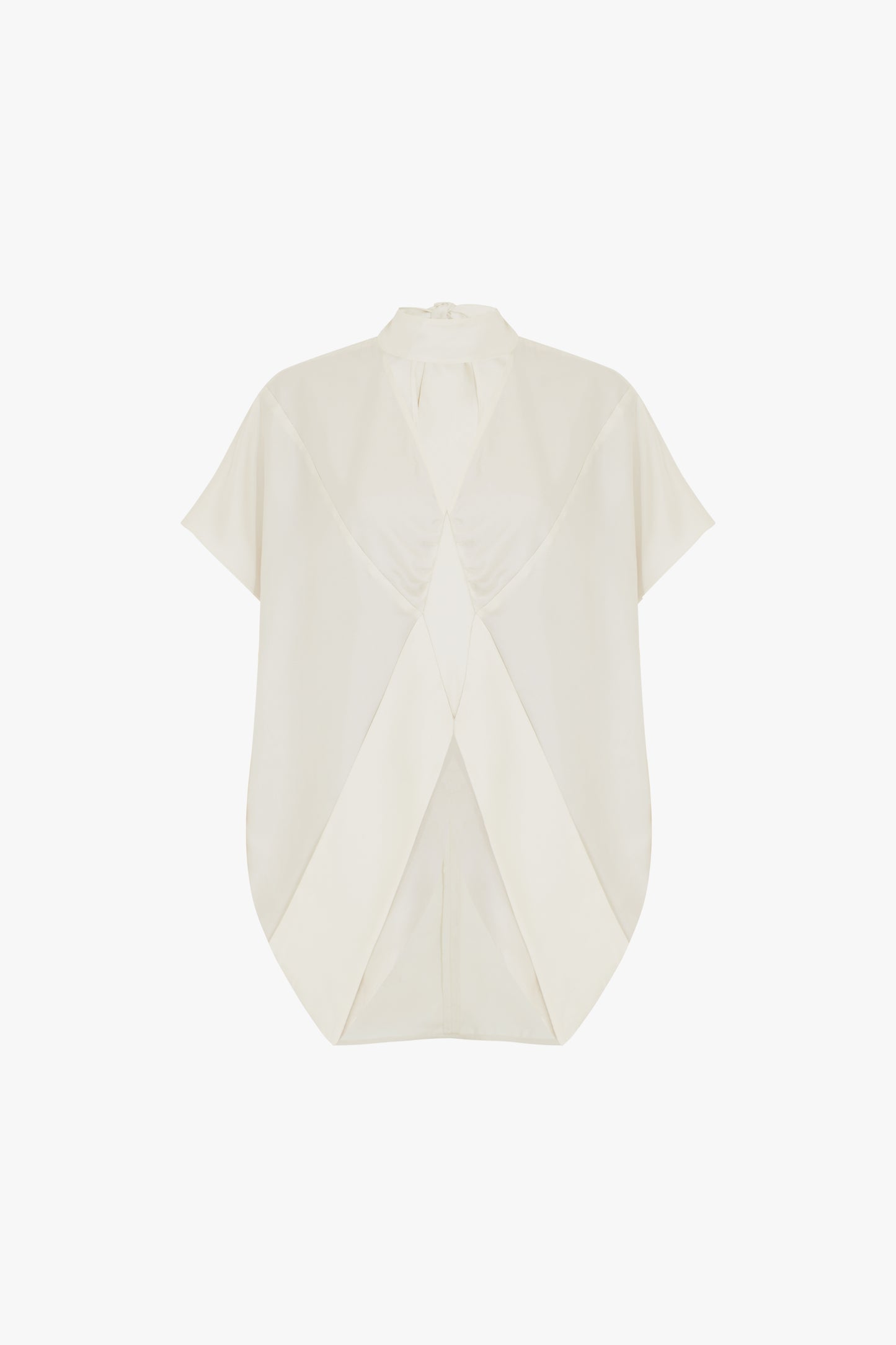 Diamond Front Split Top in Cream White
