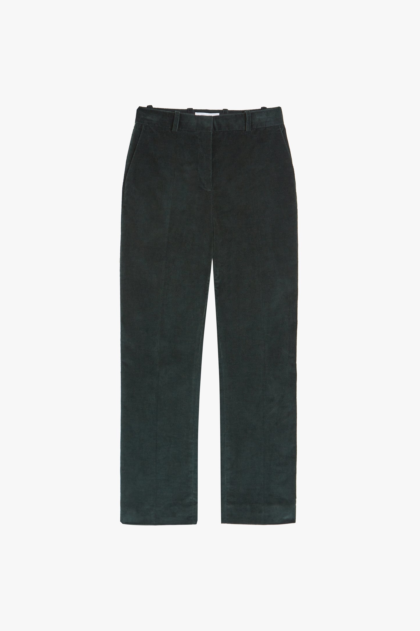 Cropped Drainpipe Trousers in Teal Green