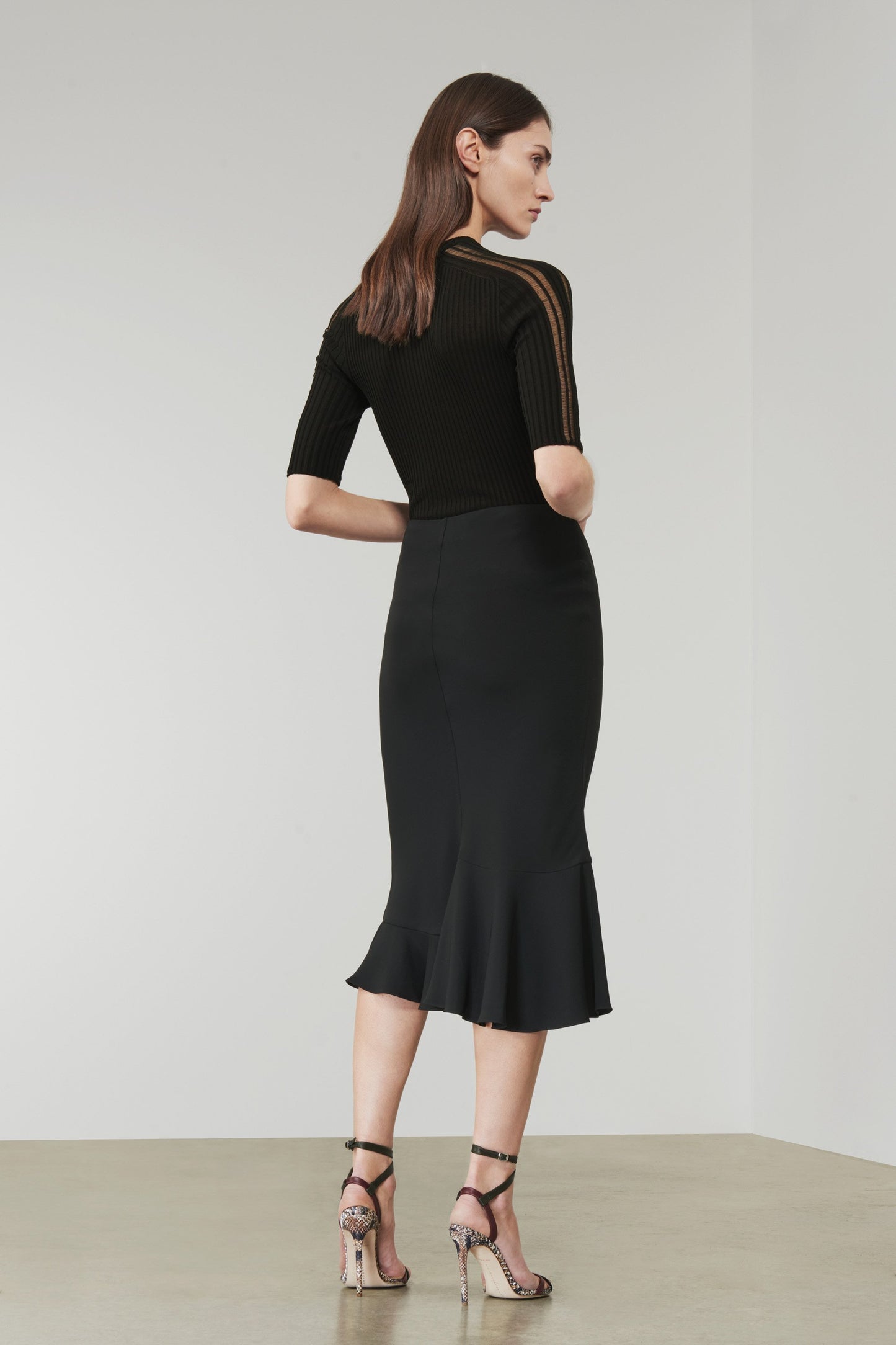 Ladder-Detail Short-Sleeve Top