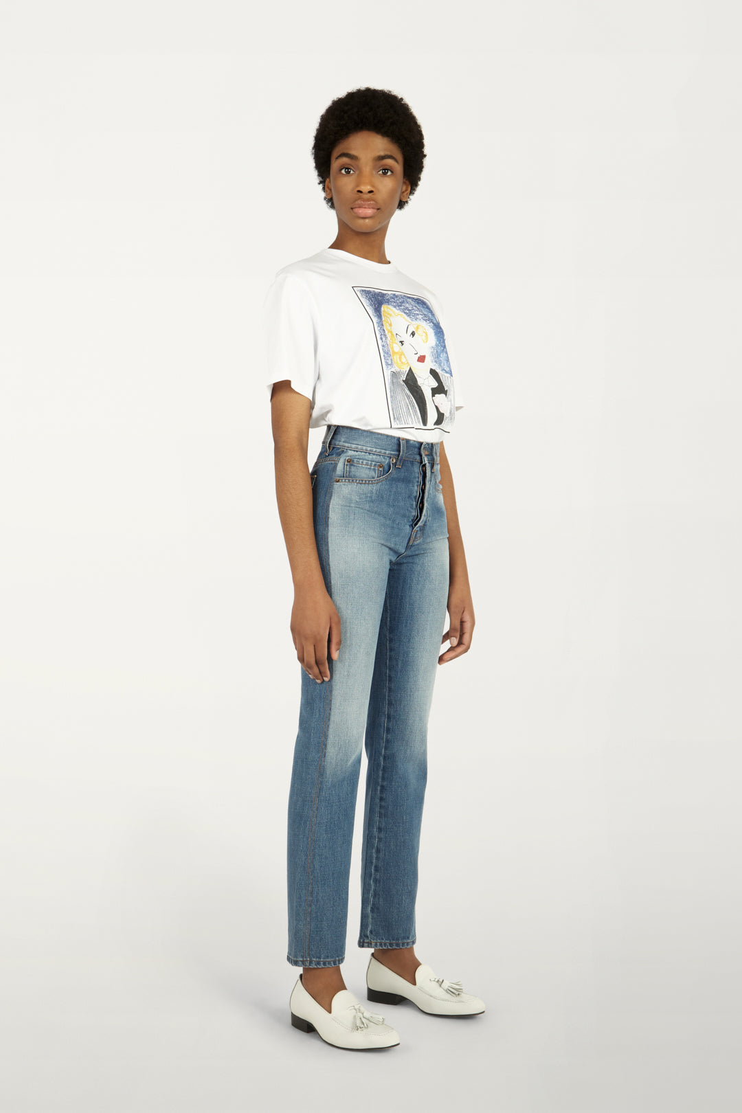 Portrait T-shirt in Marlene Print