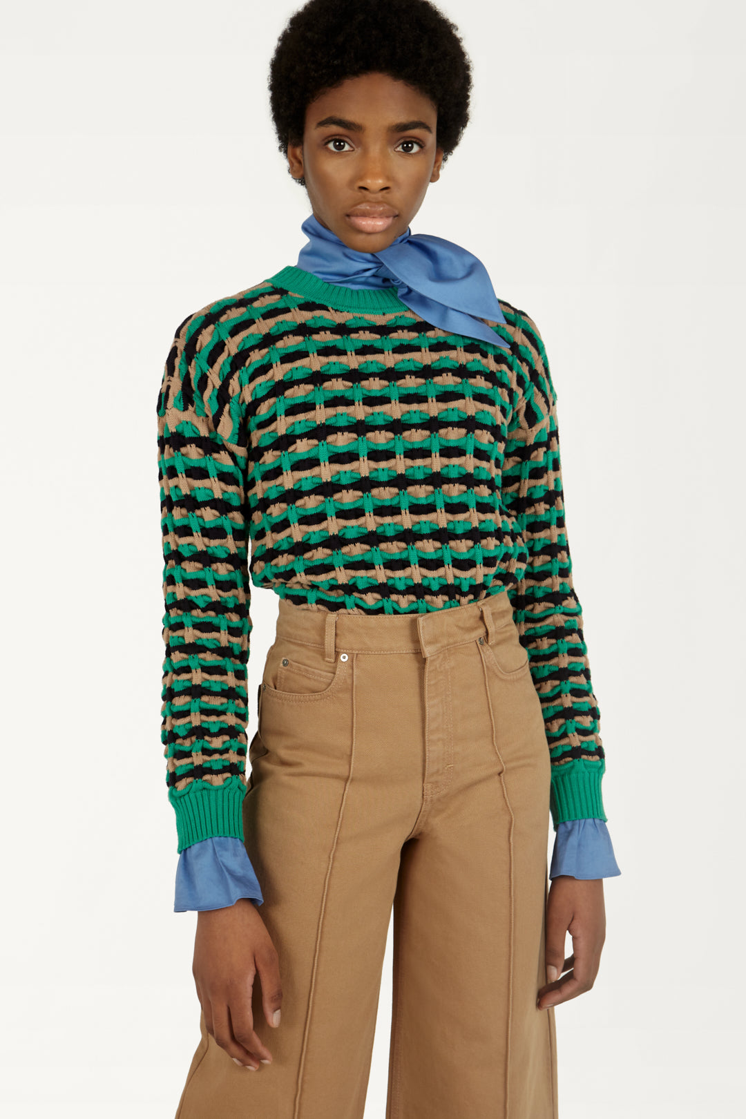 Exaggerated Wide Leg Jeans in Fawn Brown