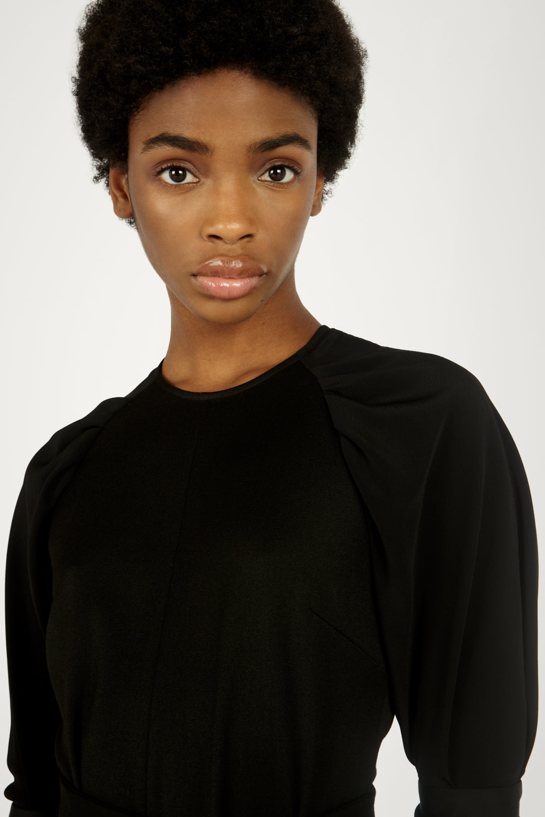 Contrast Sleeve Jumpsuit in Black