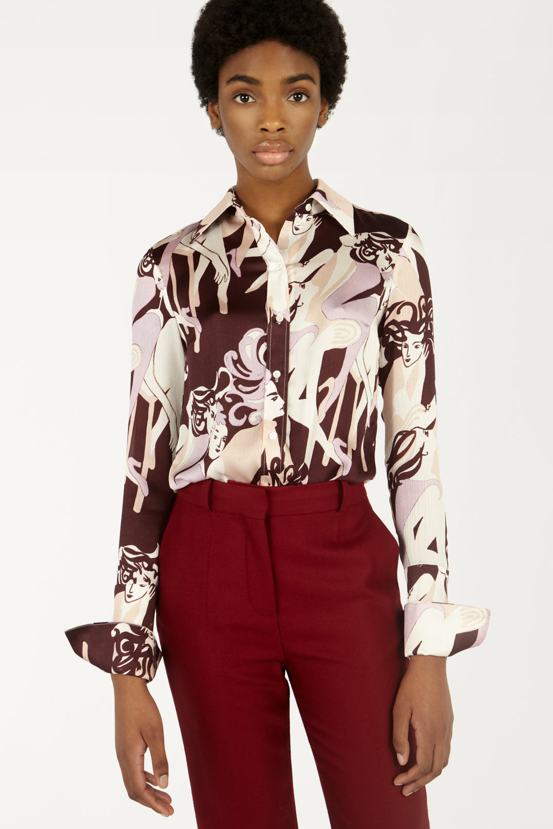 Slim-fit Shirt in Cabaret Multi Print