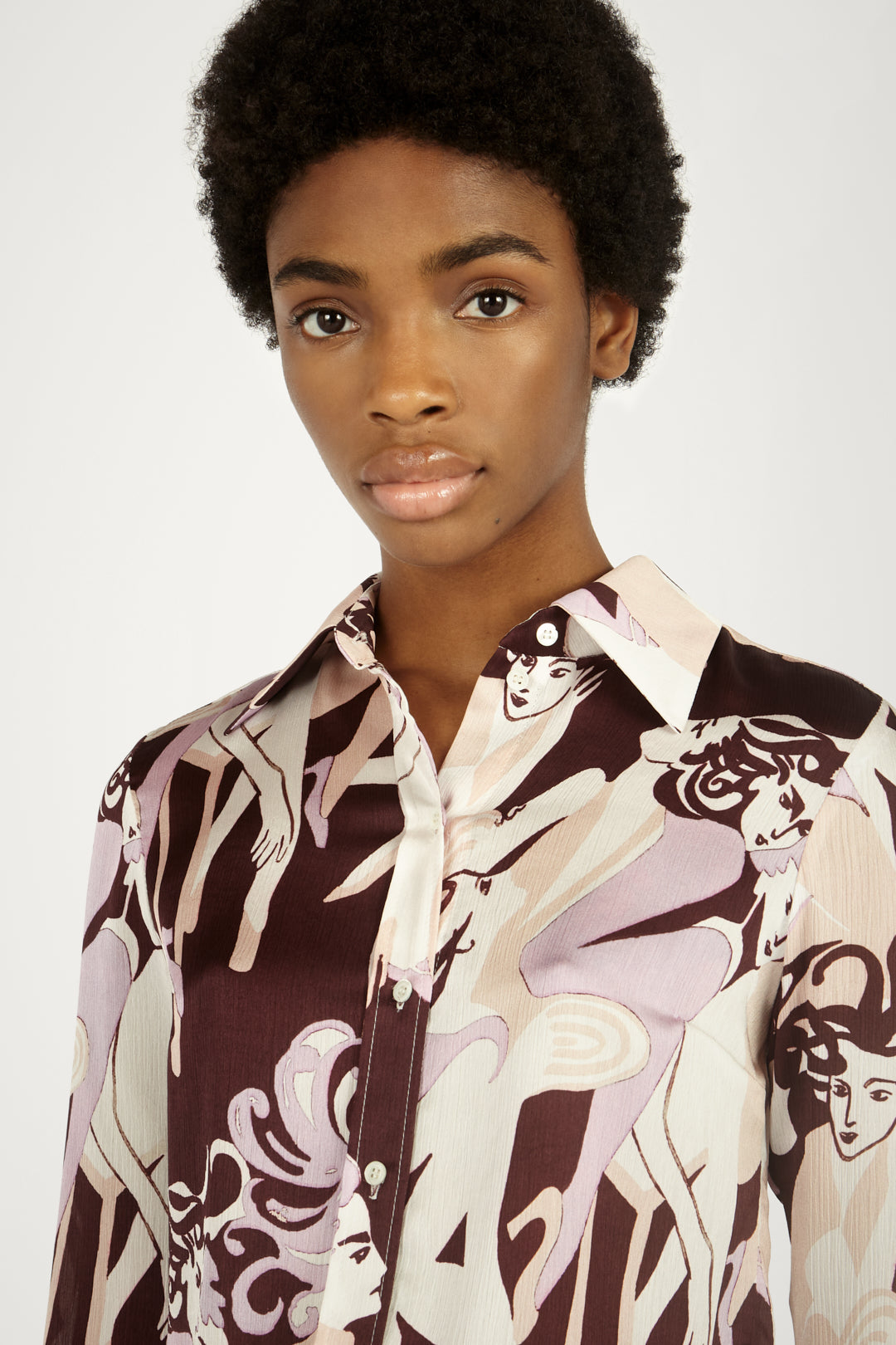 Slim-fit Shirt in Cabaret Multi Print