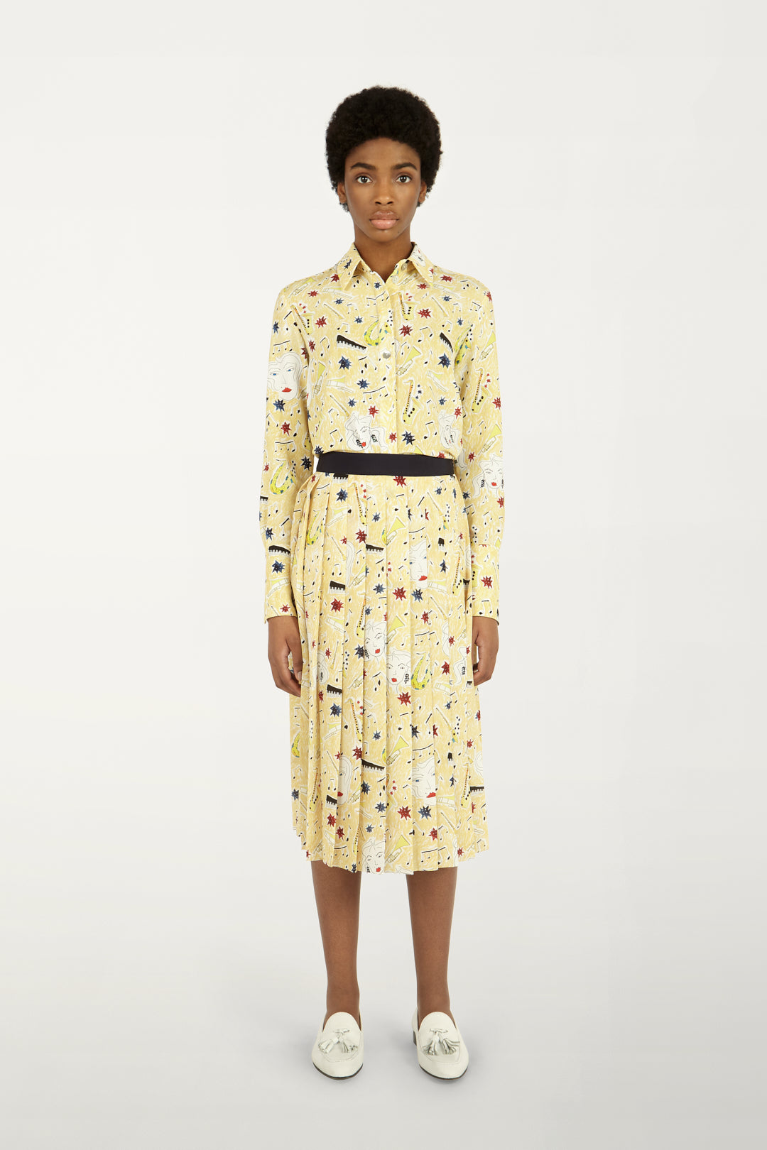 Pleated skirt in Jazz Print