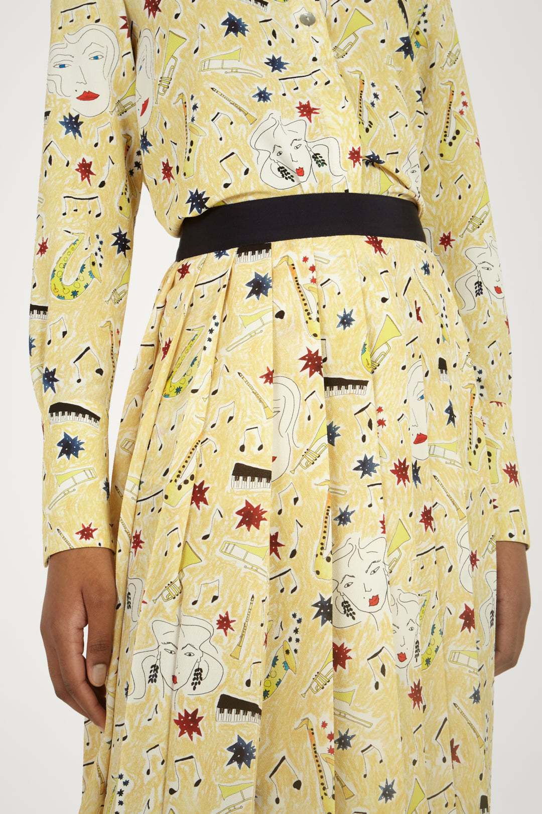 Pleated skirt in Jazz Print