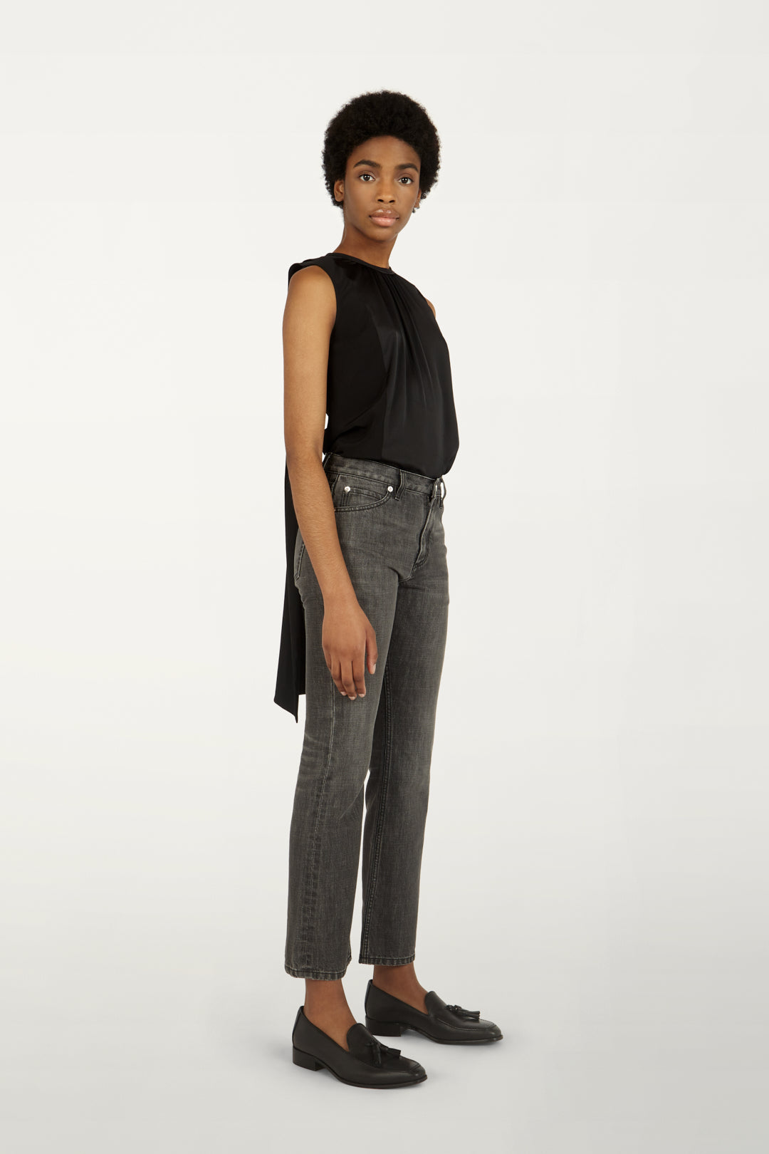 Tie Back Top in Black