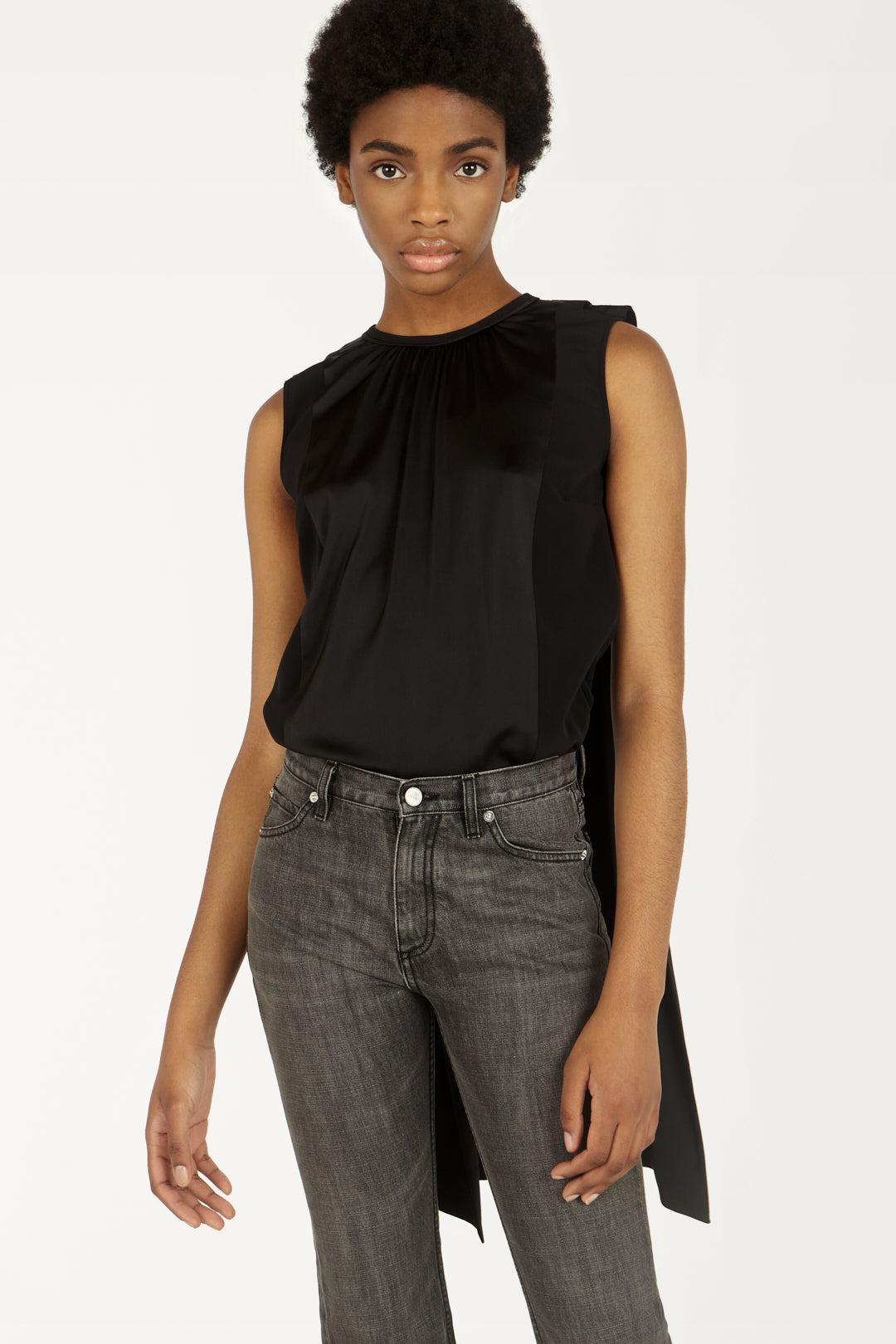 Tie Back Top in Black