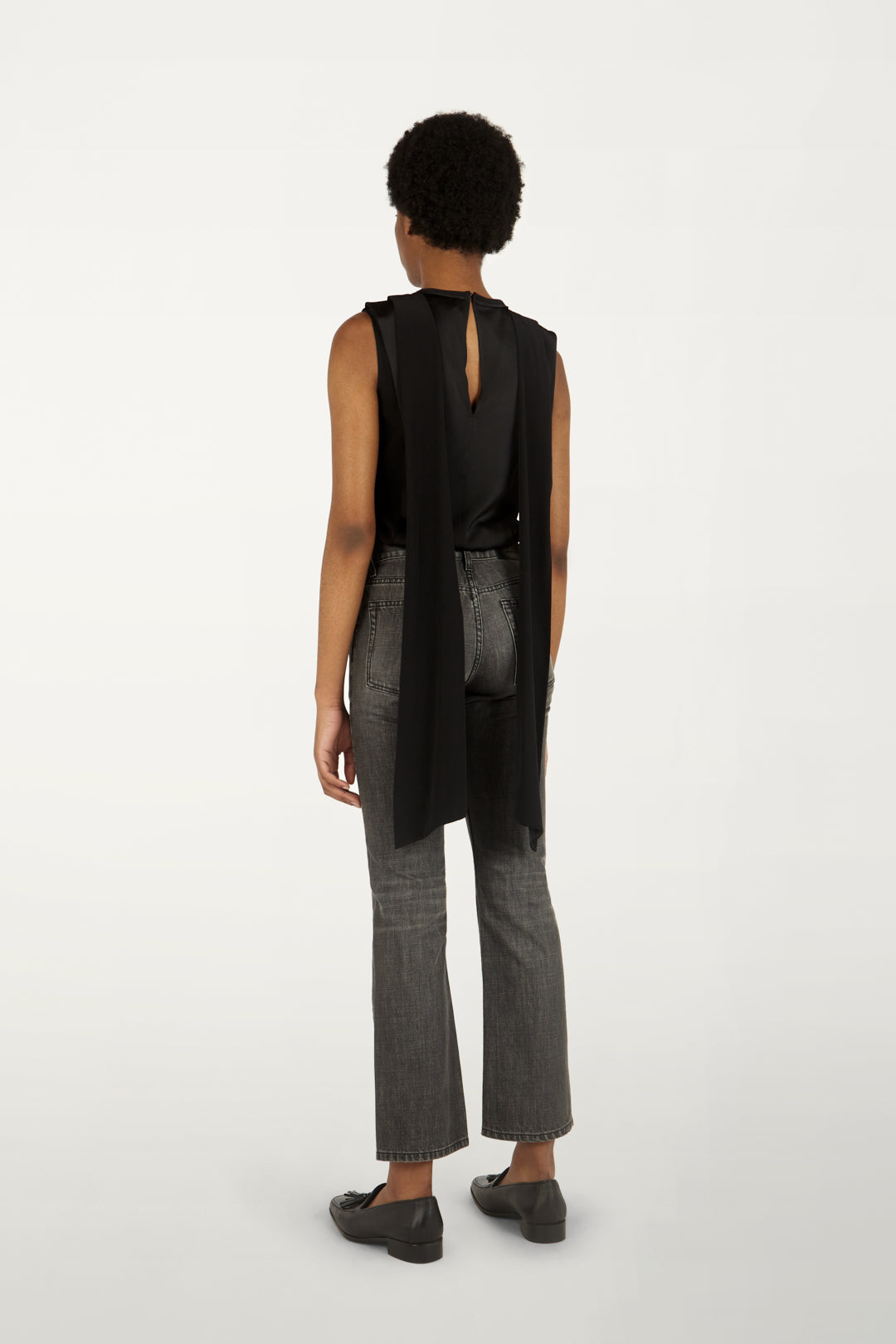 Tie Back Top in Black