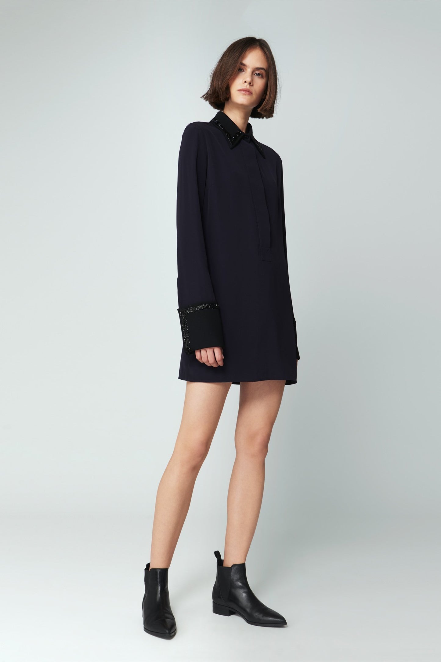 Beaded Collar Dress