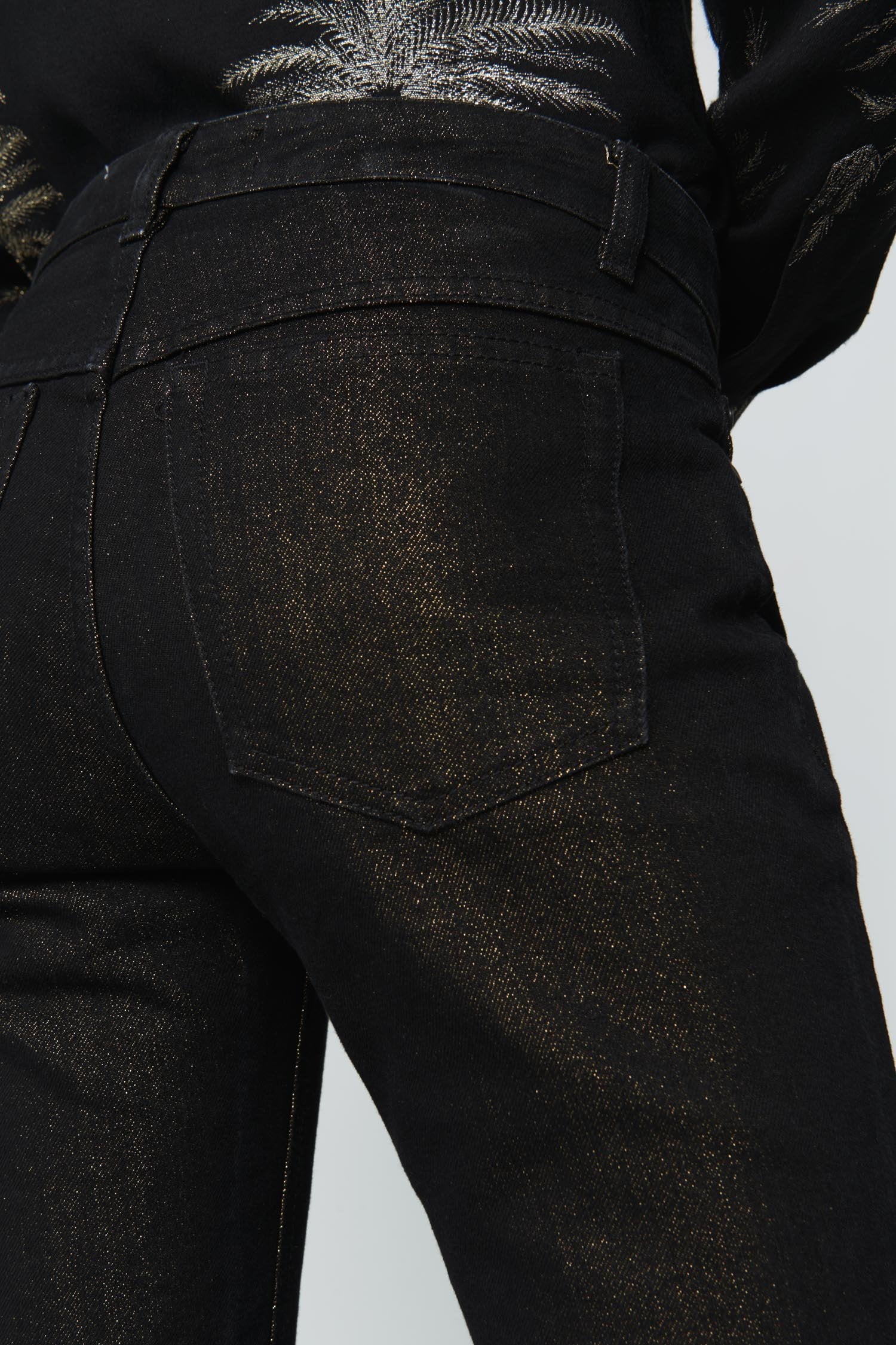 Metallic Graze Jeans