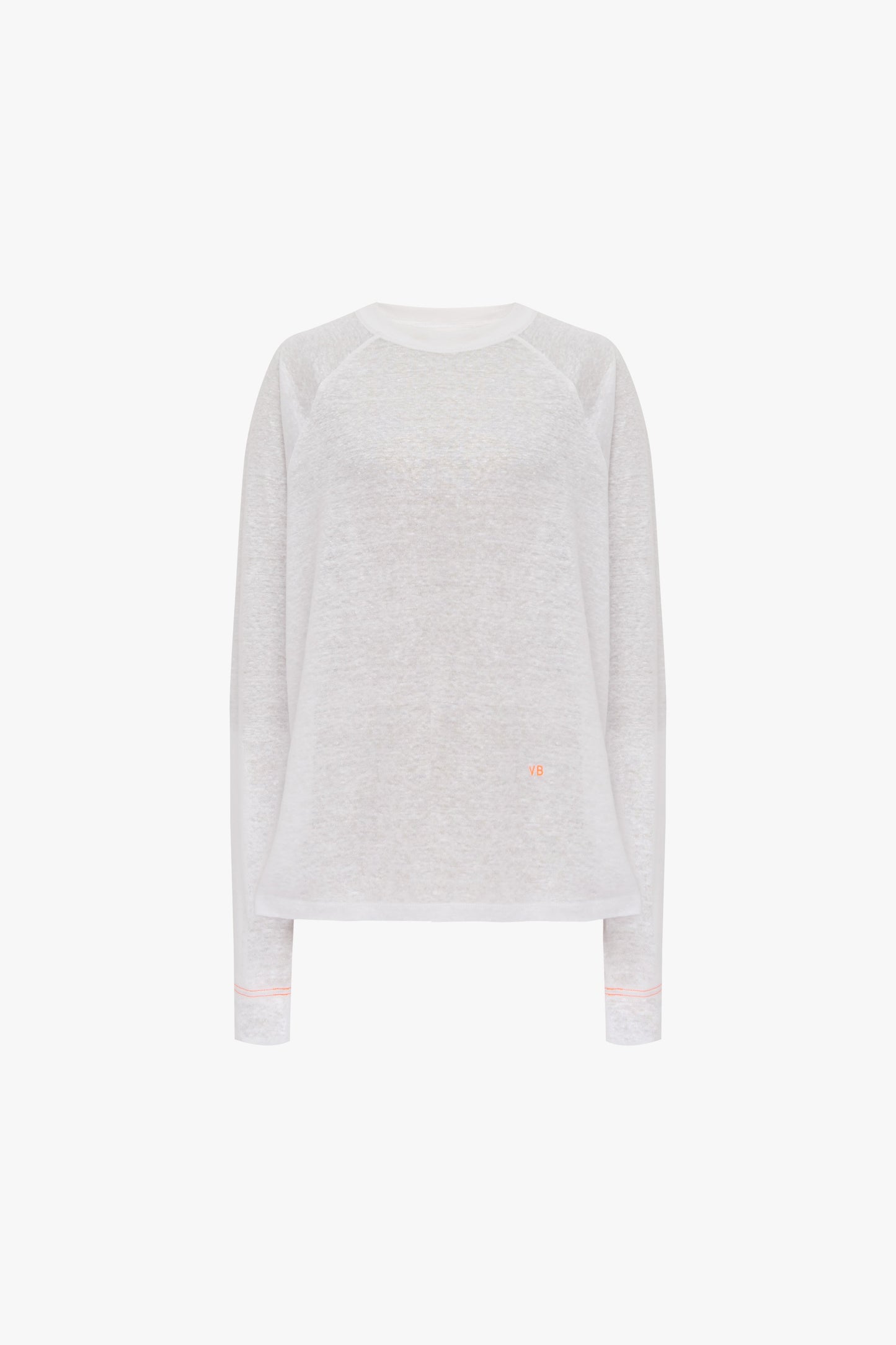Long Sleeved Raglan T-Shirt In Off-White