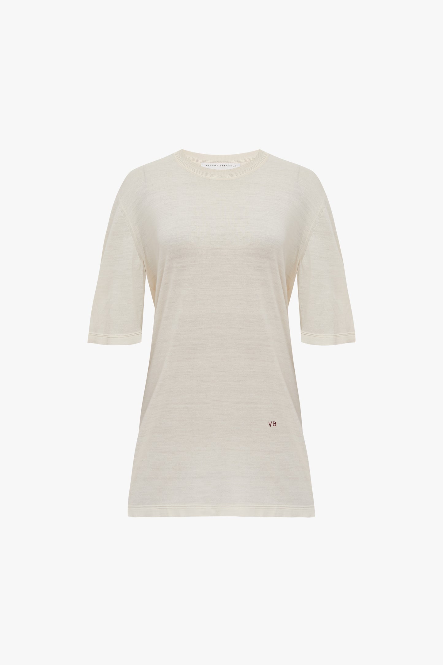 Knitted T-Shirt in Off-White