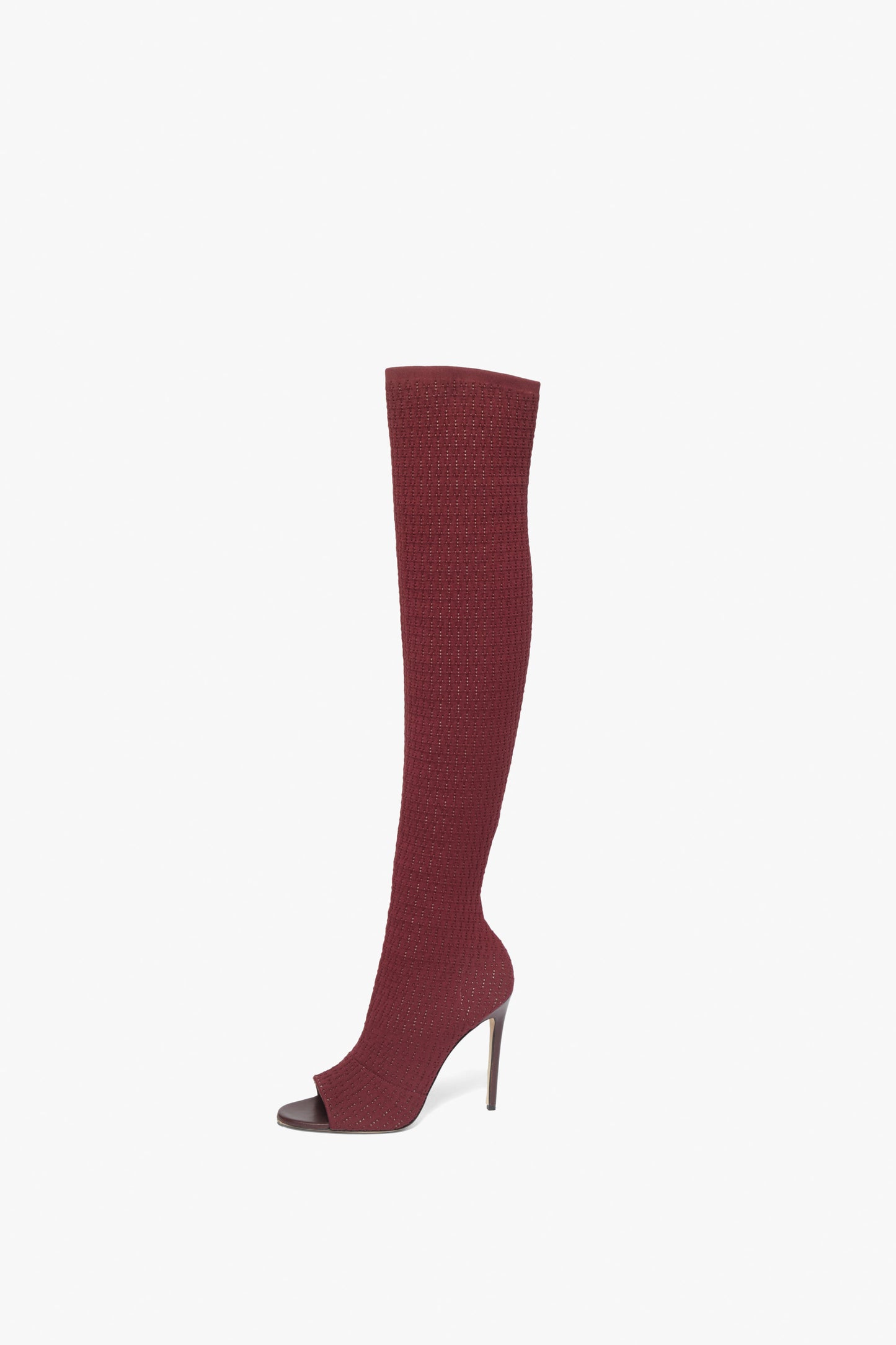Jasmin 115MM Knit Boots In Bordeaux