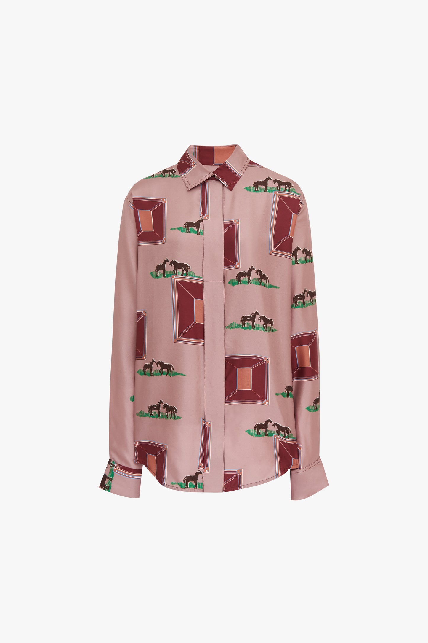 Oversized Blouse in Horse Print