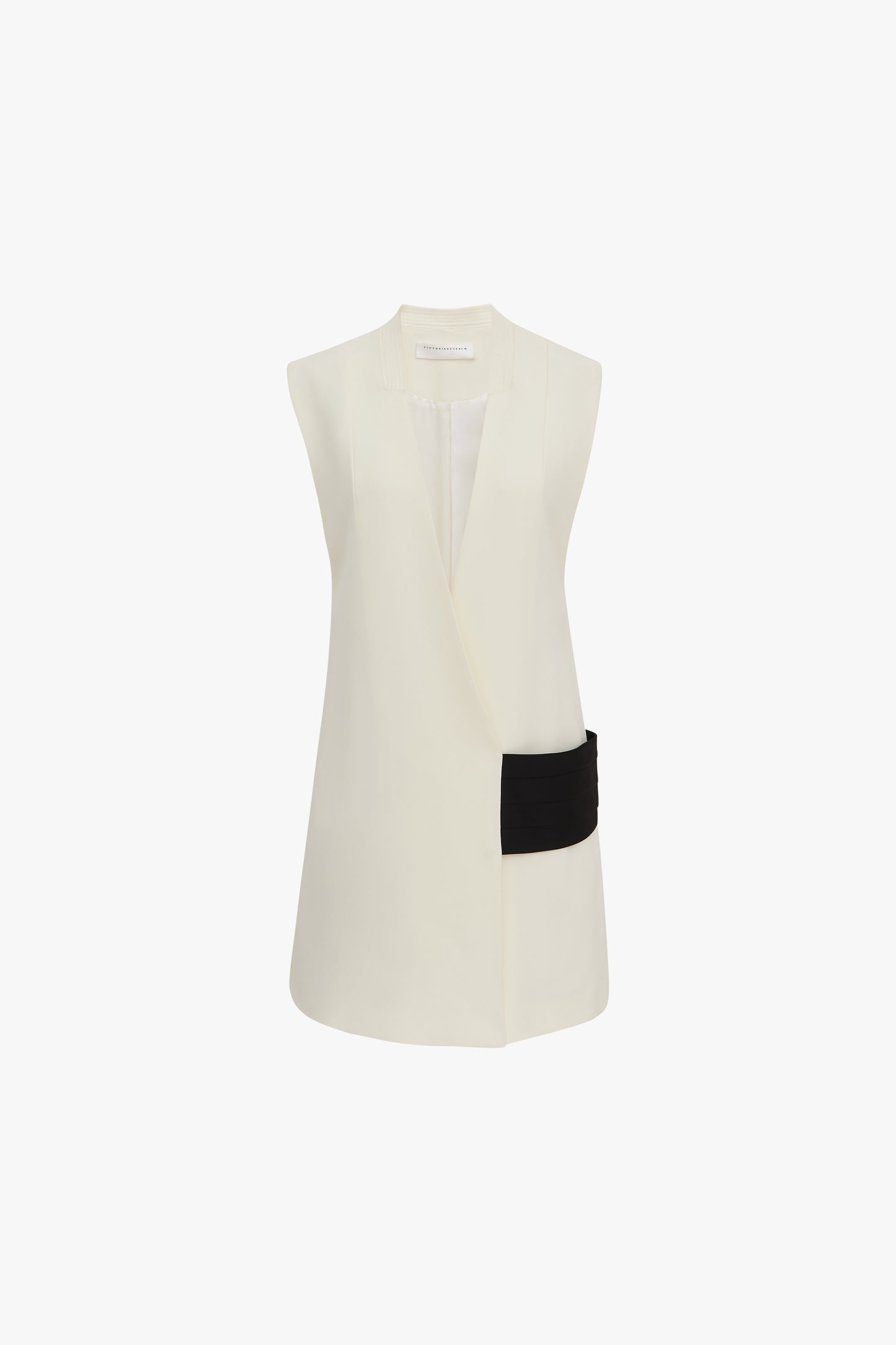 Tuxedo Gilet in Vanilla White