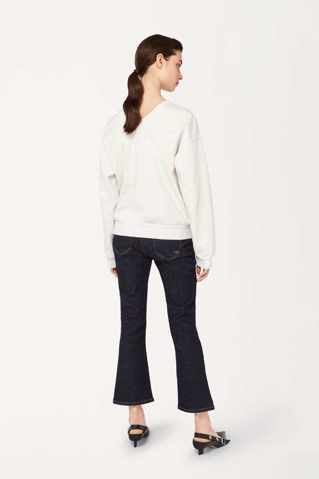 Heritage Embroidery Sweatshirt in White