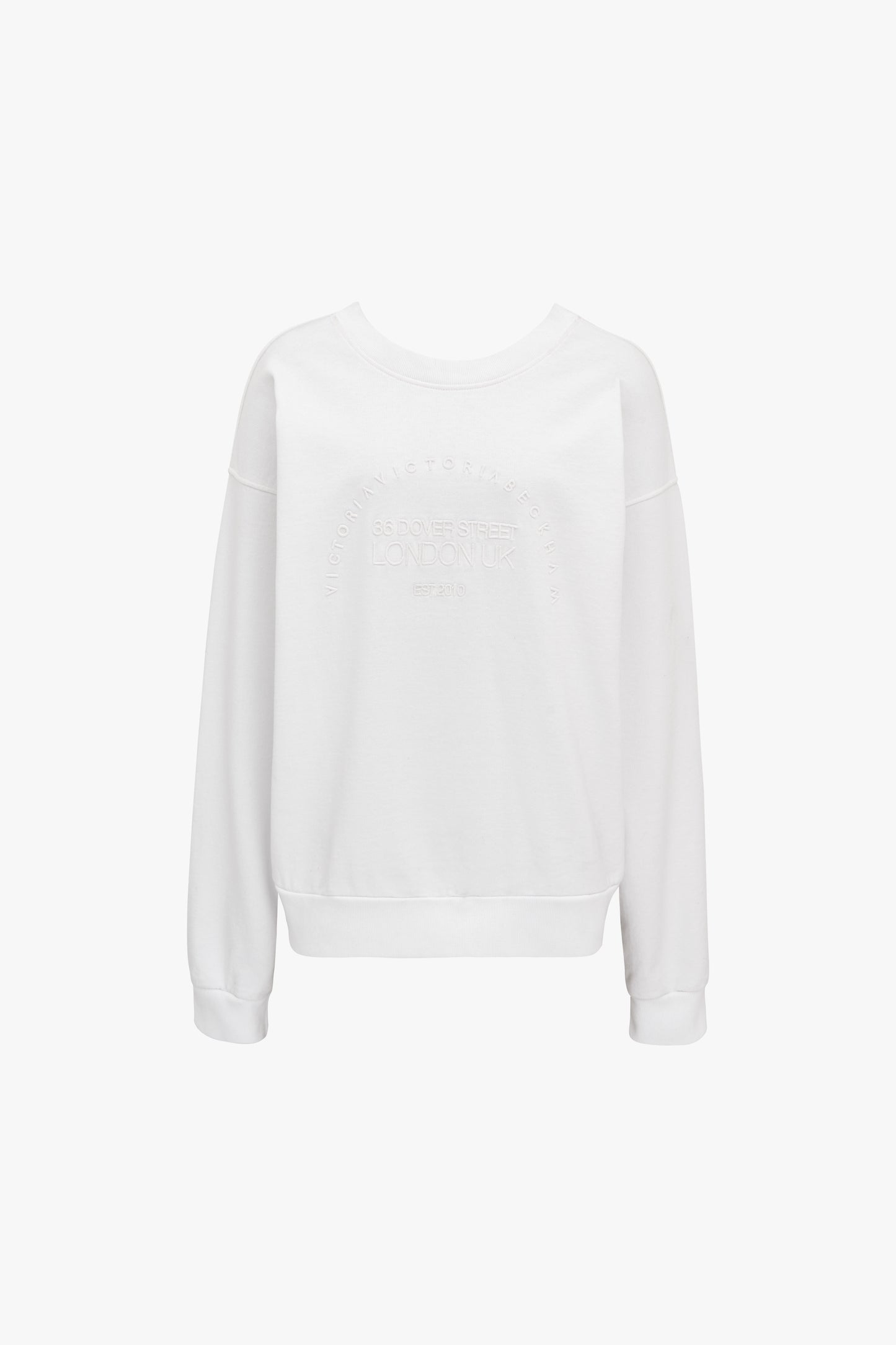 Heritage Embroidery Sweatshirt in White