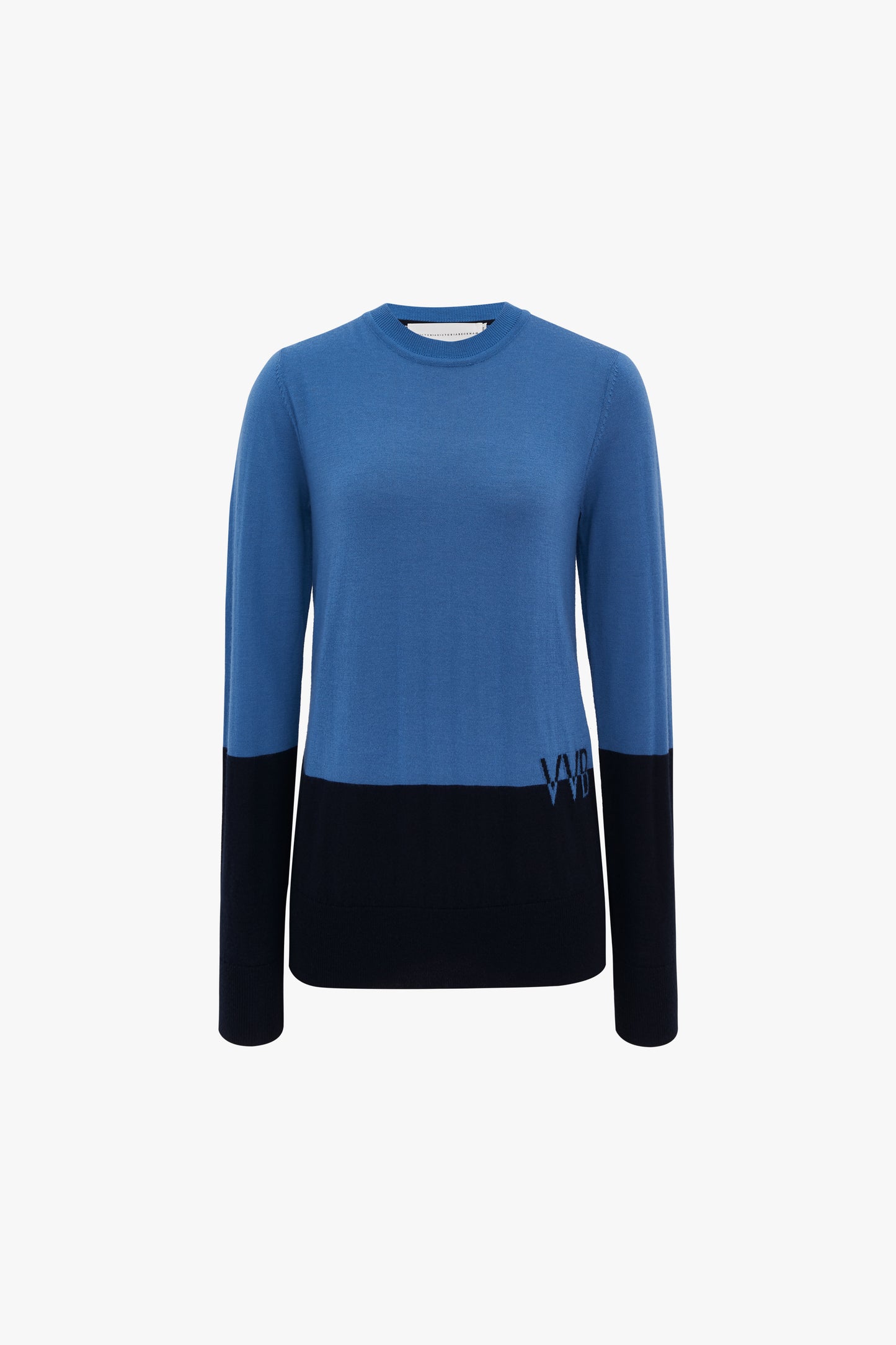 VVB Logo Crewneck Jumper in Blue/Black
