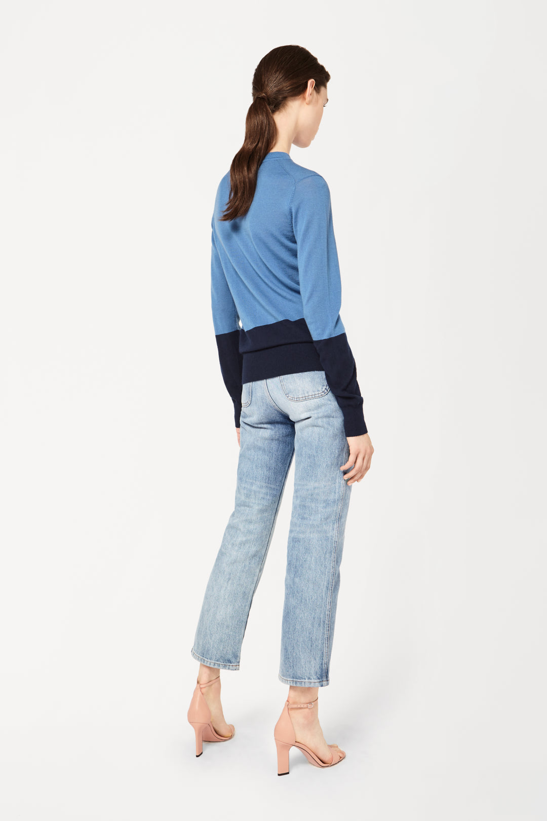 VVB Logo Crewneck Jumper in Blue/Black