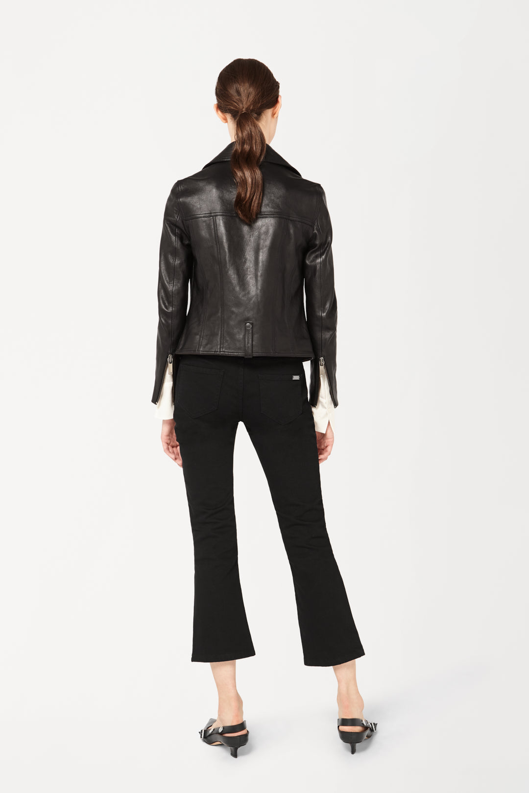 Leather Biker Jacket in Black