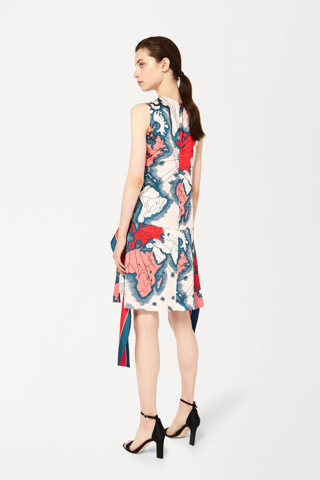 Scarf Dress in Map Print