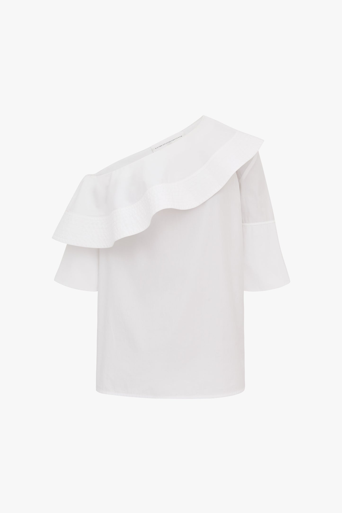 One-Shoulder Ruffle Top in White