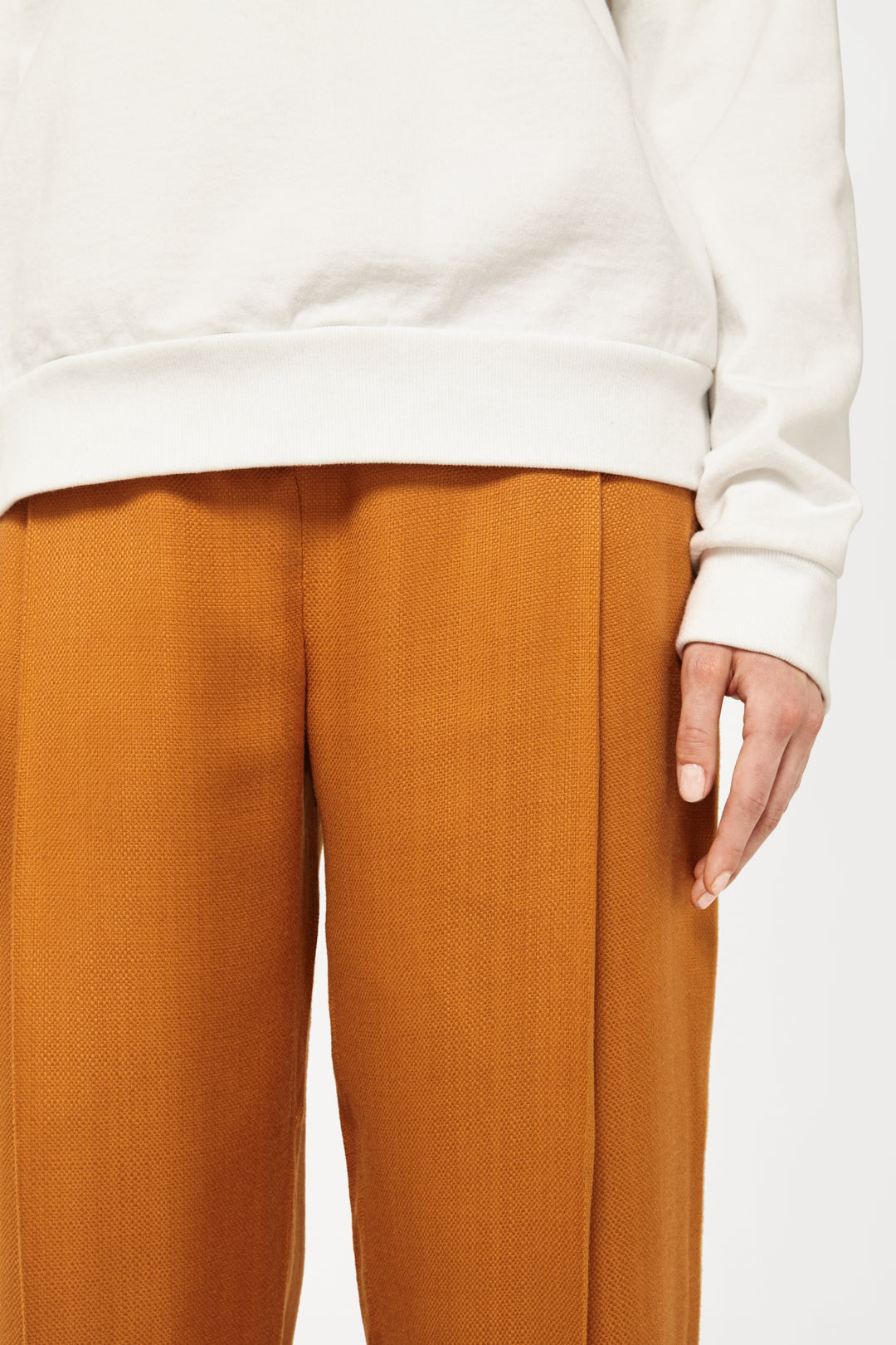 Tapered Trousers in Dark Ochre