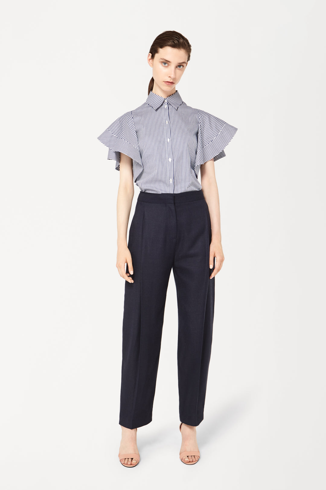 Tapered Trousers in Navy