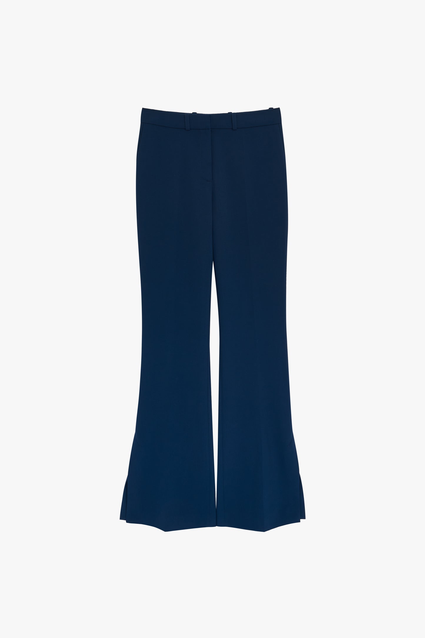 Split Hem Victoria Trousers in Petrol Blue