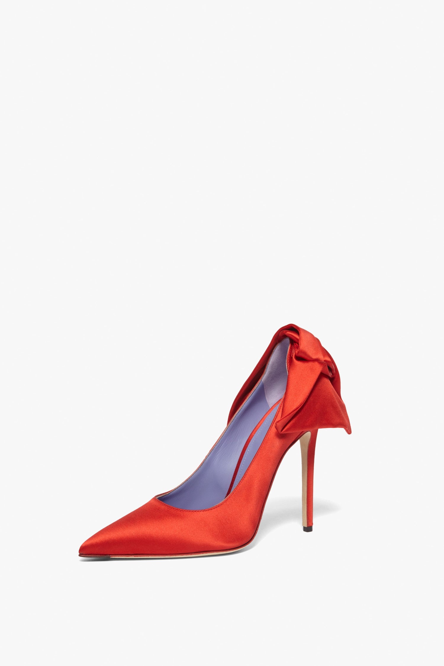 Bella 115MM Satin Pumps In Red