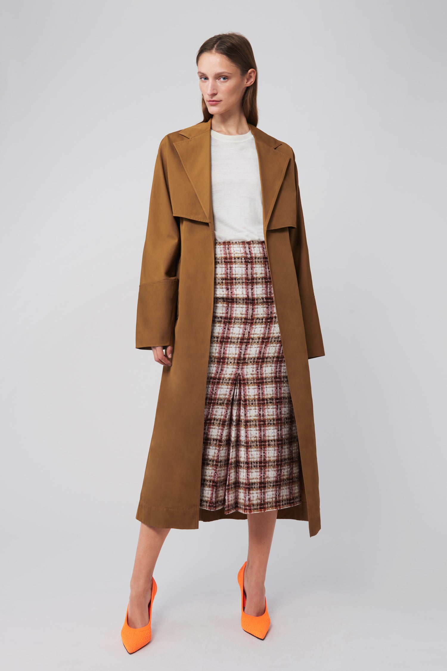 Lightweight Trench Coat in Mustard Yellow