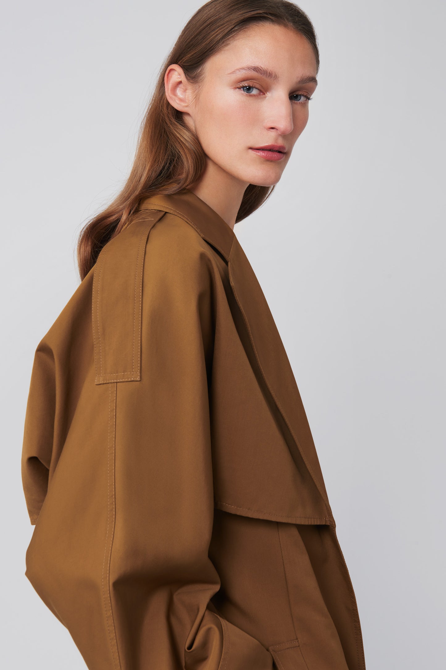Lightweight Trench Coat in Mustard Yellow