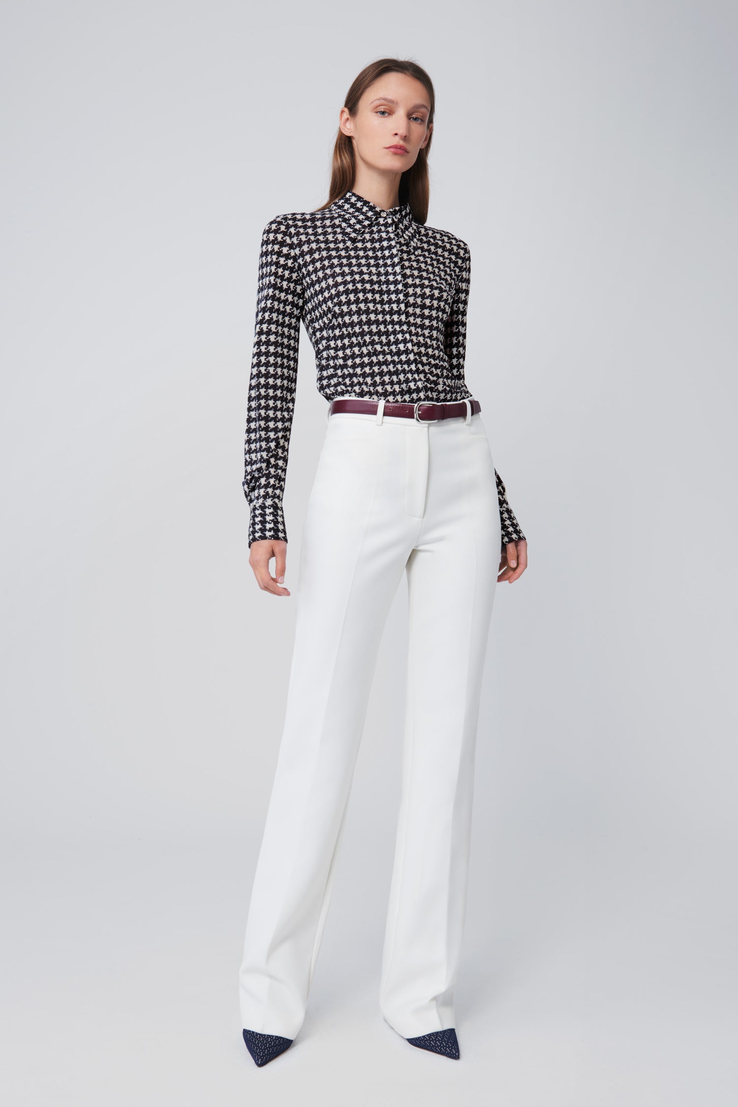 Straight Leg Trousers in White