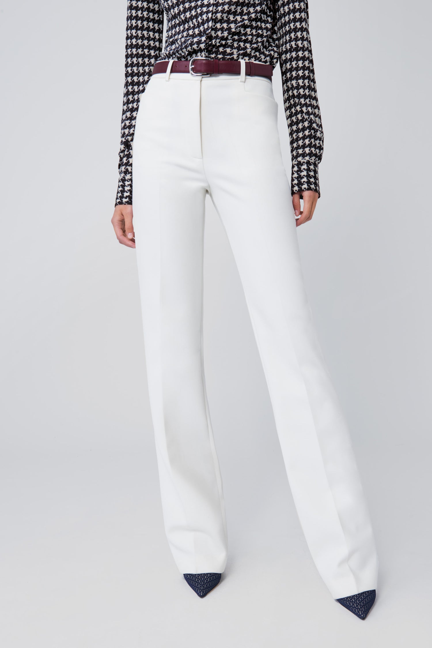 Straight Leg Trousers in White