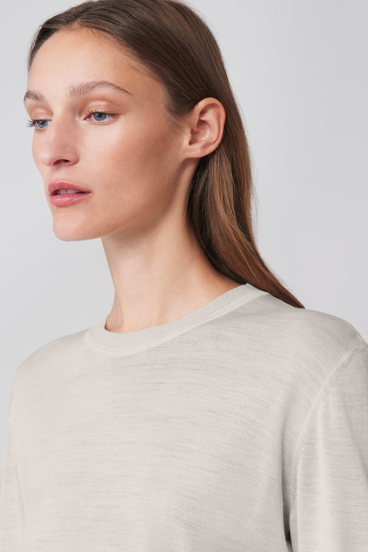 Knitted T-Shirt in Off-White