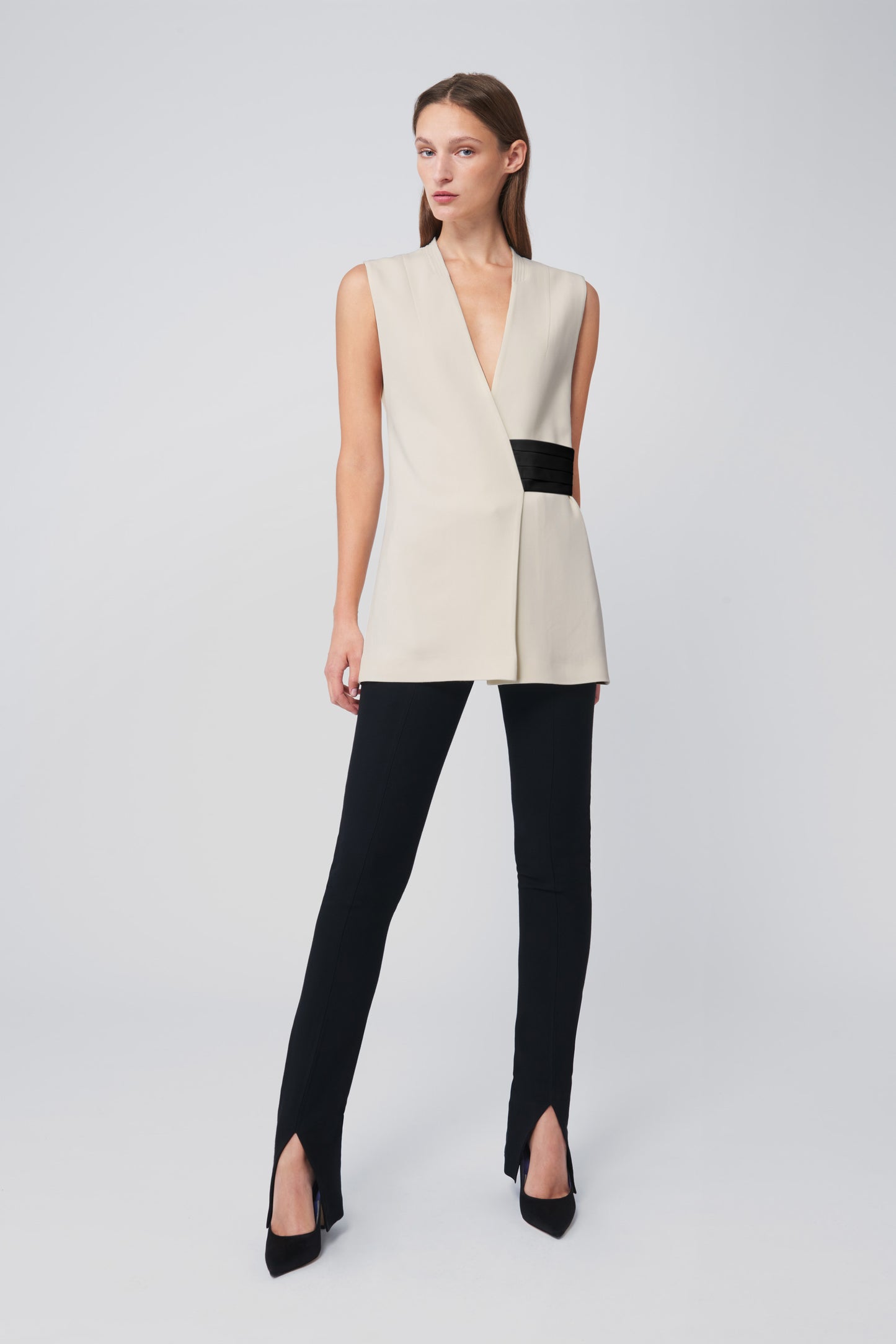Tuxedo Gilet in Vanilla White