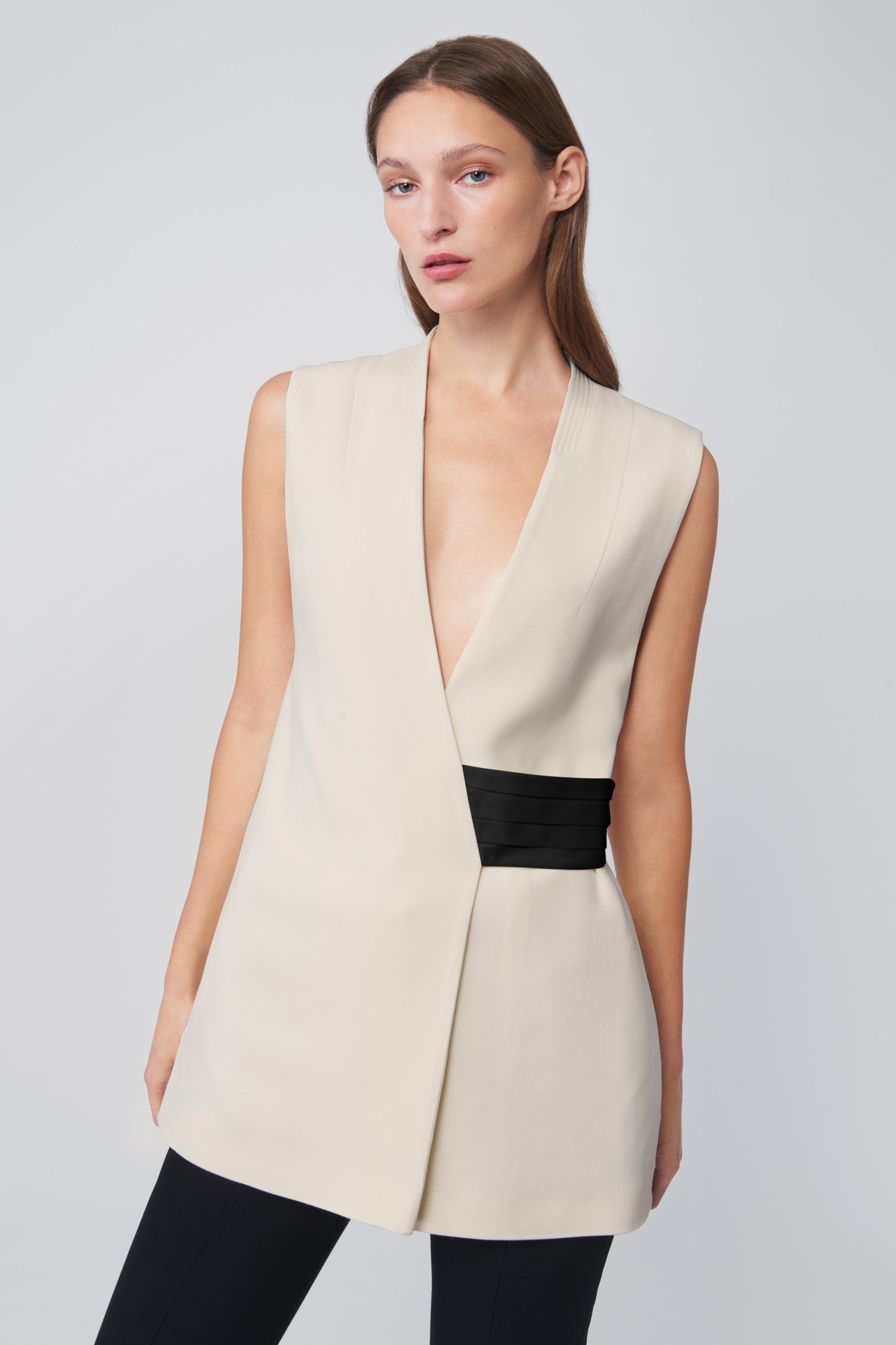 Tuxedo Gilet in Vanilla White