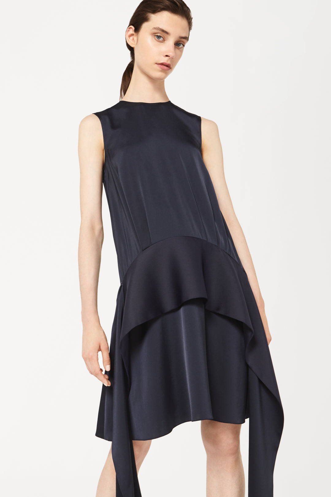 Scarf Dress in Navy