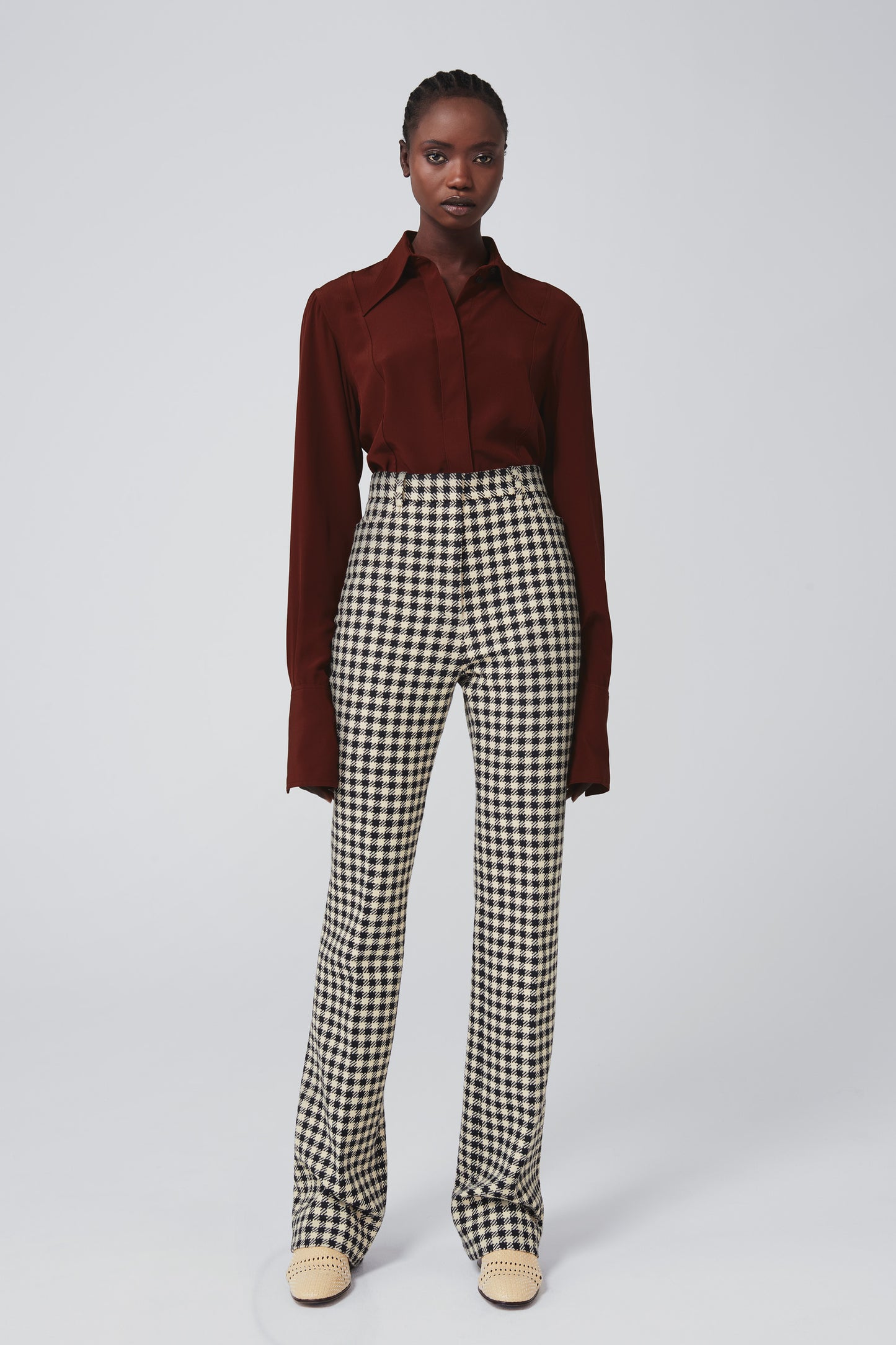 70s Collar Shirt in Chestnut Brown