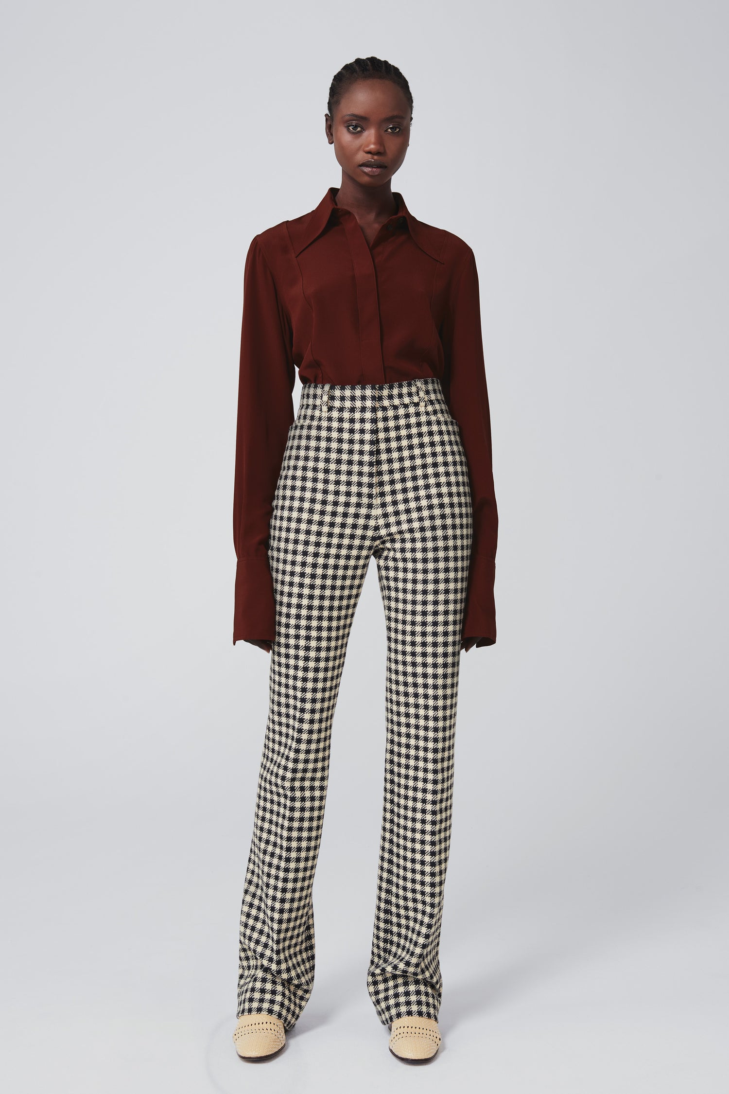 70s Collar Shirt in Chestnut Brown