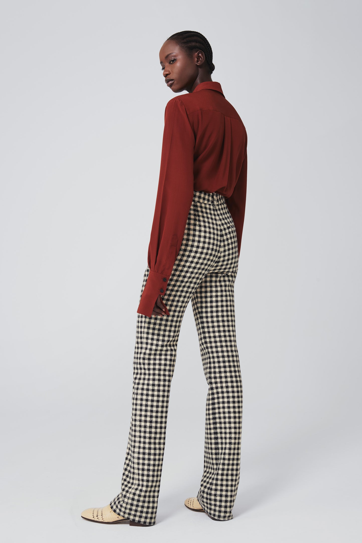 70s Collar Shirt in Chestnut Brown