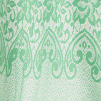 Printed Maxi Slip Skirt in White and Mint